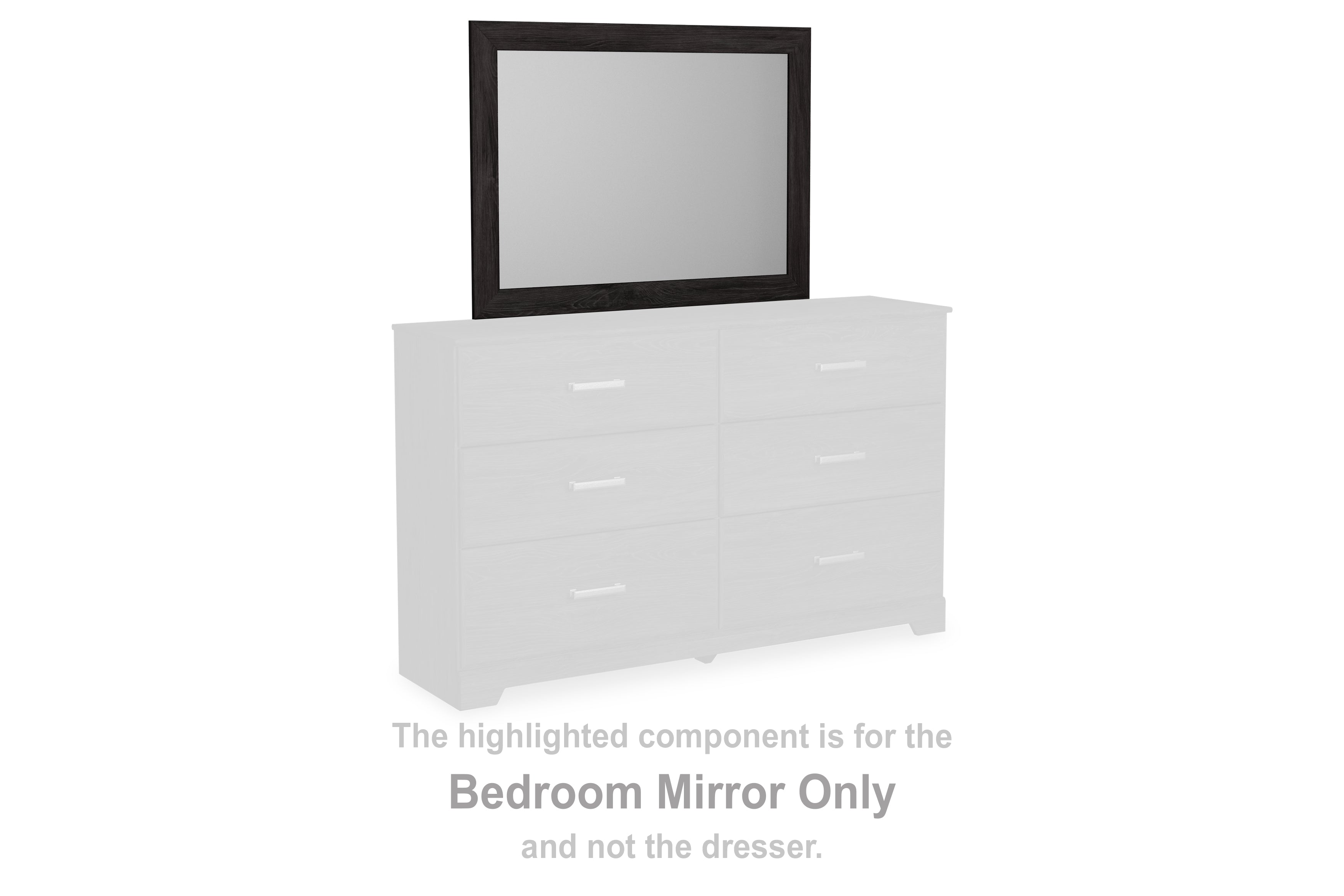 Floridian Furniture - Ashley Furniture - Belachime Bedroom - Bedroom Mirror / Charcoal - B2589-36