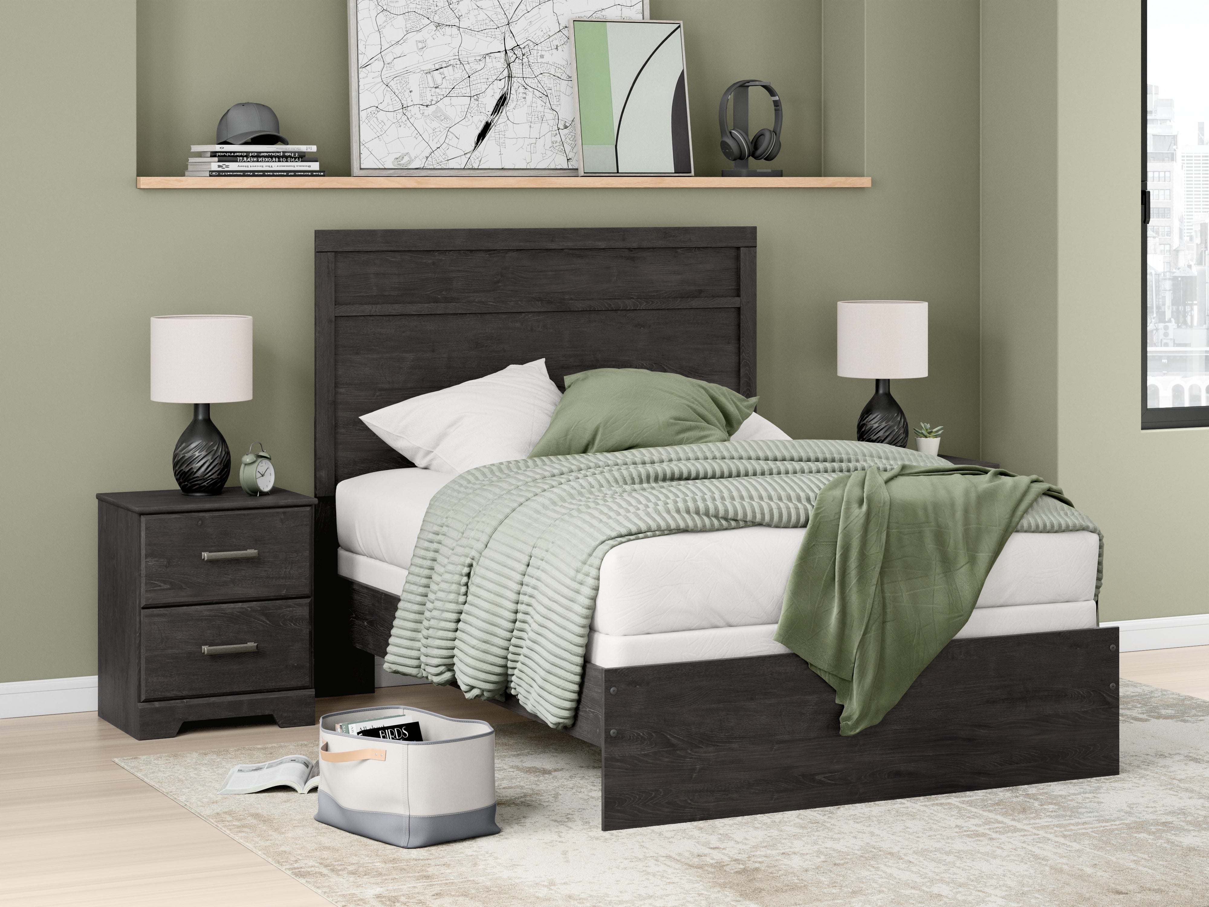 Floridian Furniture - Ashley Furniture - Belachime Bedroom - Full Panel Bed / Charcoal - B2589B5