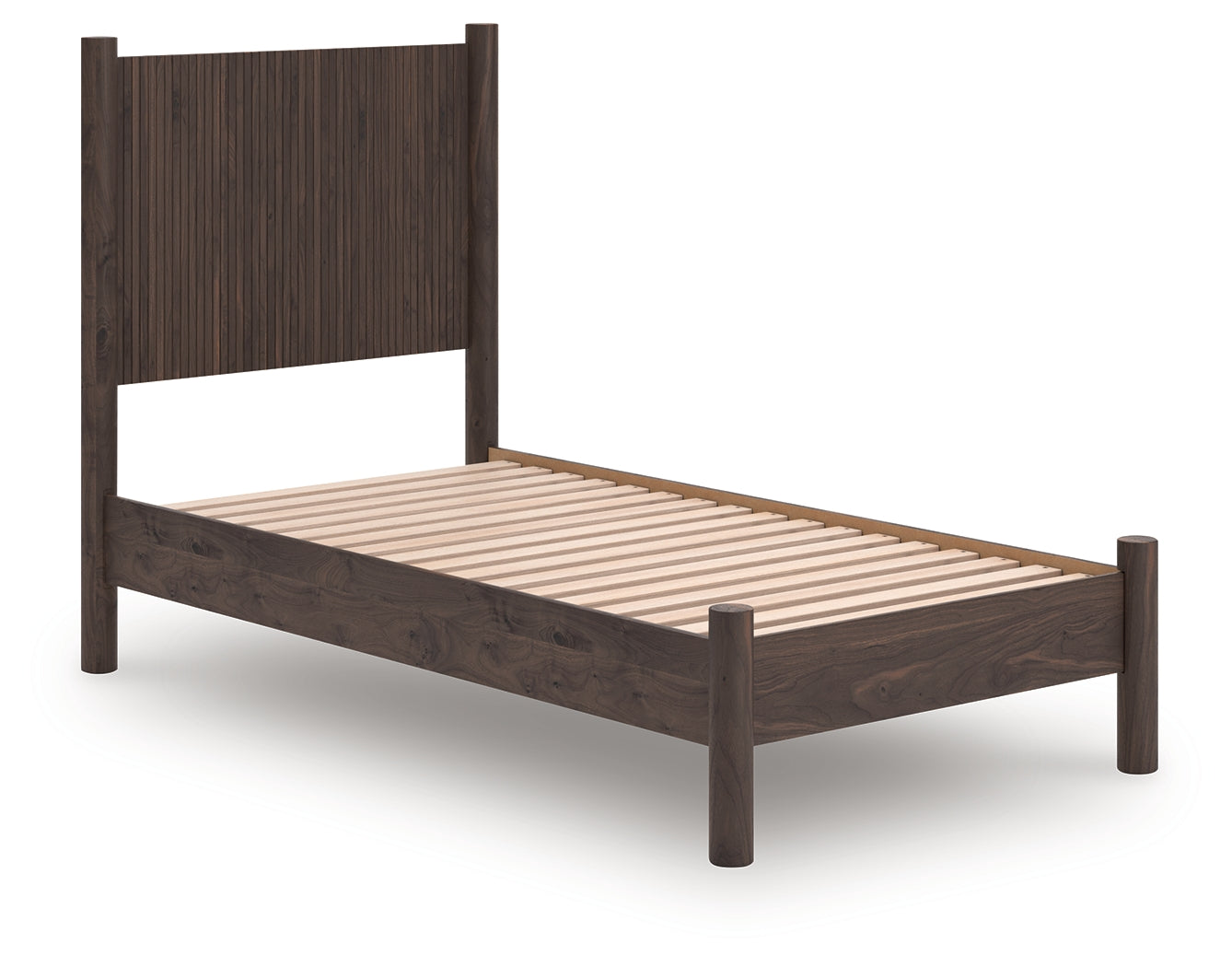 Floridian Furniture - Ashley Furniture - Pamytta Bedroom - Twin Panel Platform Bed / Brown - PCB2614B2