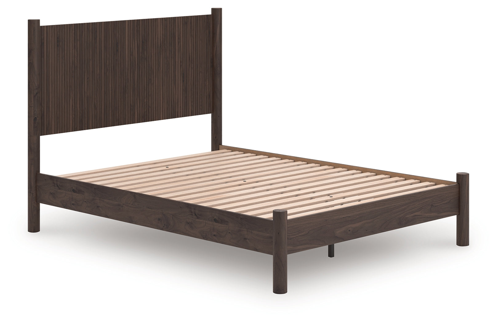 Floridian Furniture - Ashley Furniture - Pamytta Bedroom - Queen Panel Platform Bed / Brown - PCB2614B6