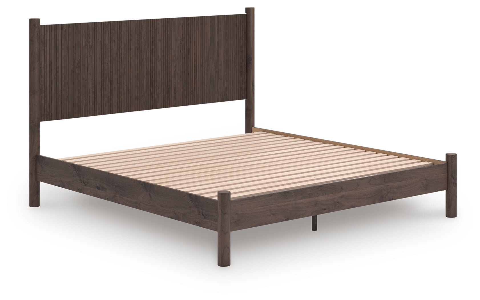 Floridian Furniture - Ashley Furniture - Pamytta Bedroom - King Panel Platform Bed / Brown - PCB2614B27