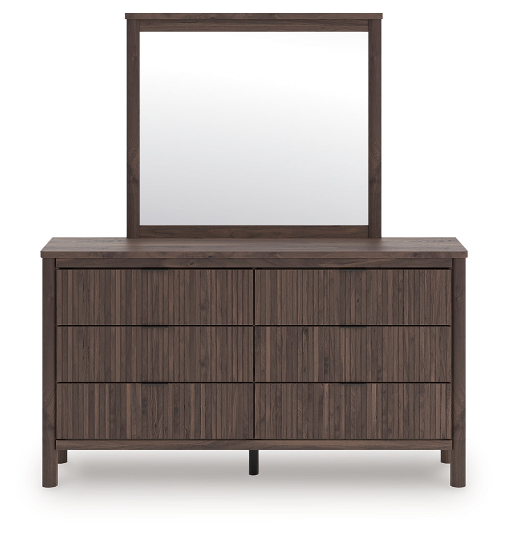 Floridian Furniture - Ashley Furniture - Pamytta Bedroom - Dresser and Mirror / Brown - PCB2614B1