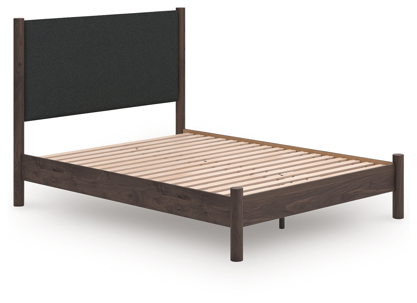 Floridian Furniture - Ashley Furniture - Pamytta Bedroom - Queen Upholstered Panel Platform Bed / Brown - PCB2614B12