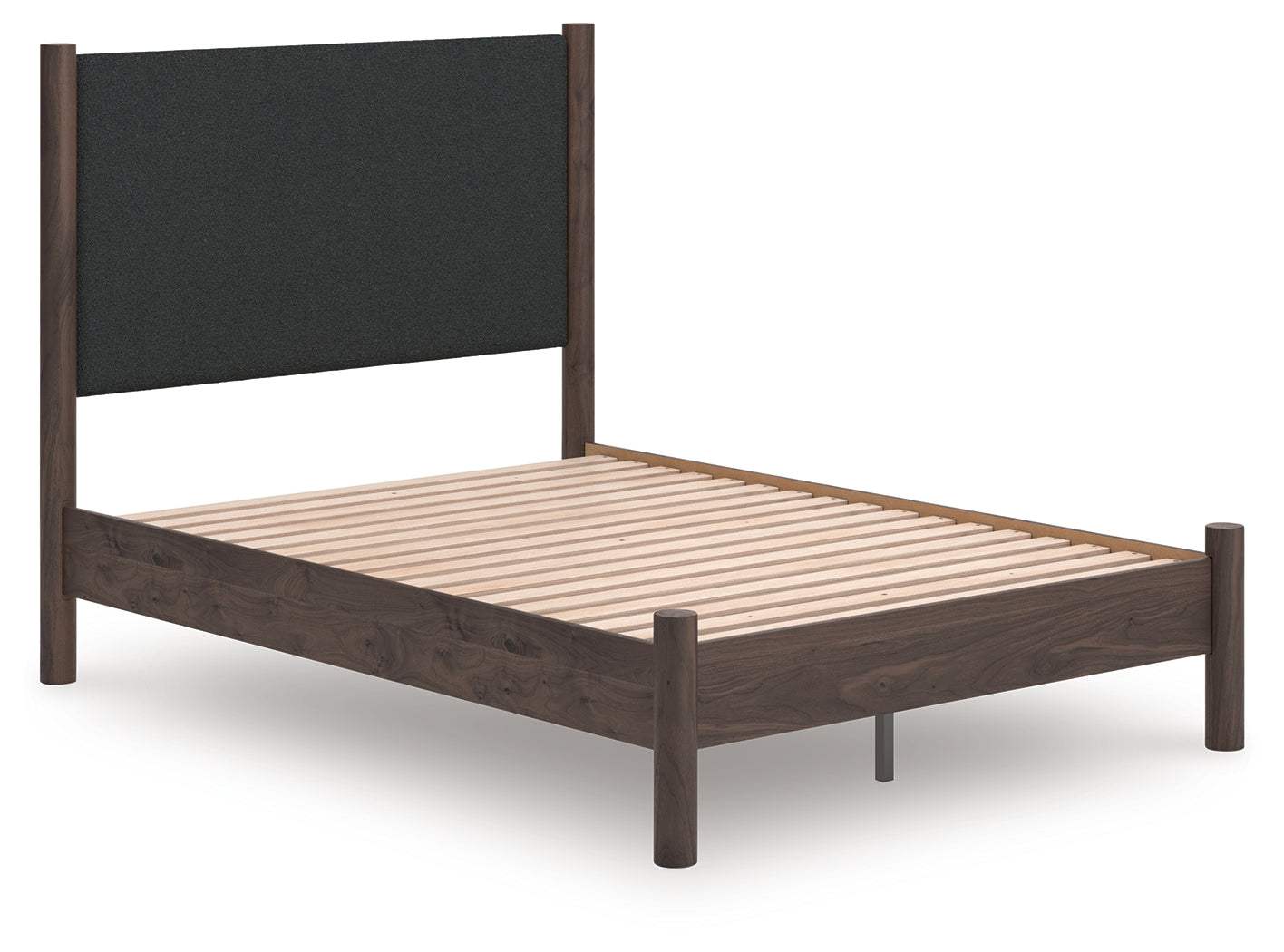 Floridian Furniture - Ashley Furniture - Pamytta Bedroom - Full Upholstered Panel Platform Bed / Brown - PCB2614B10
