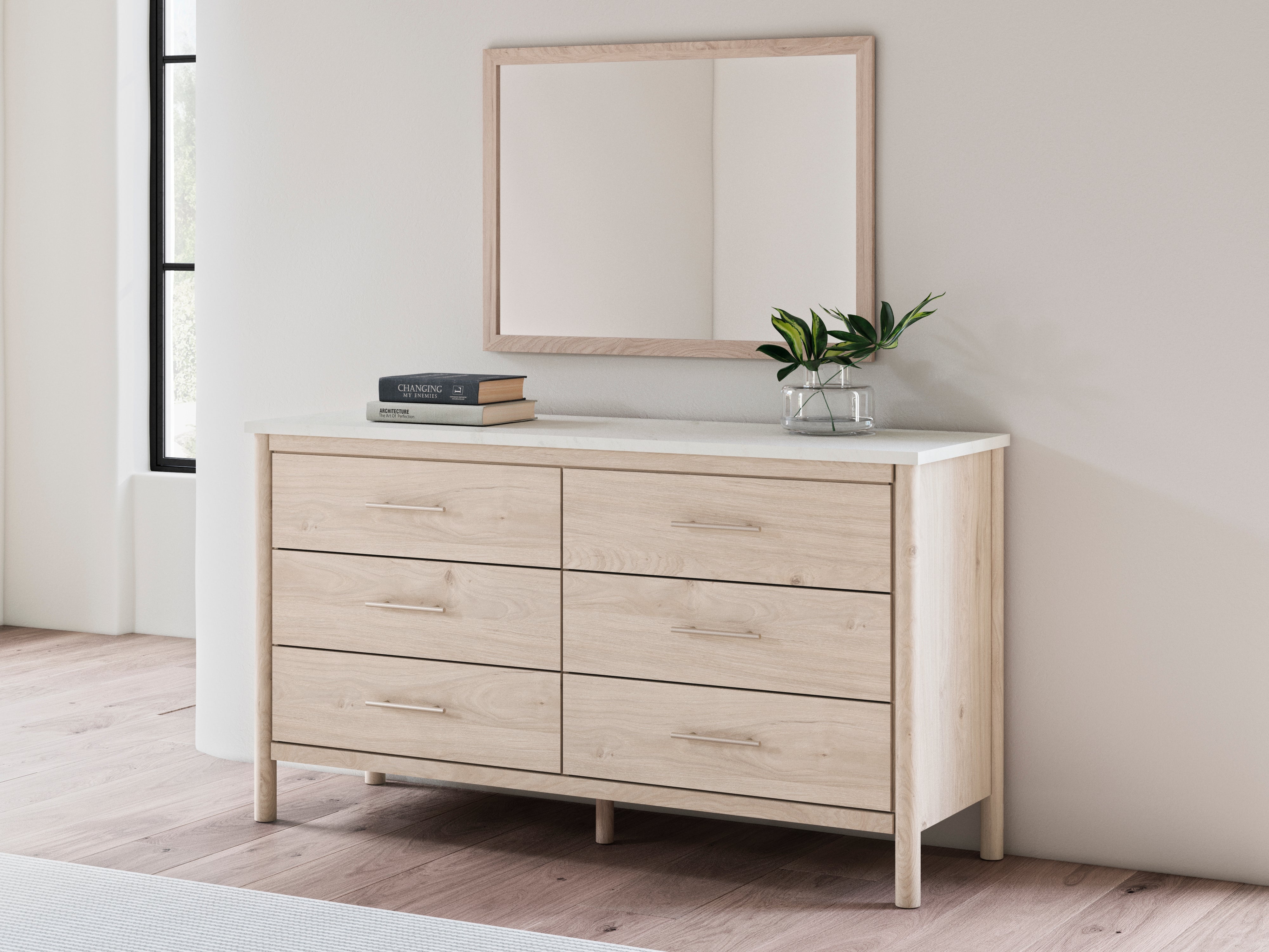 Floridian Furniture - Ashley Furniture - Cadmori Bedroom - Dresser and Mirror / Two-tone - B2615B1