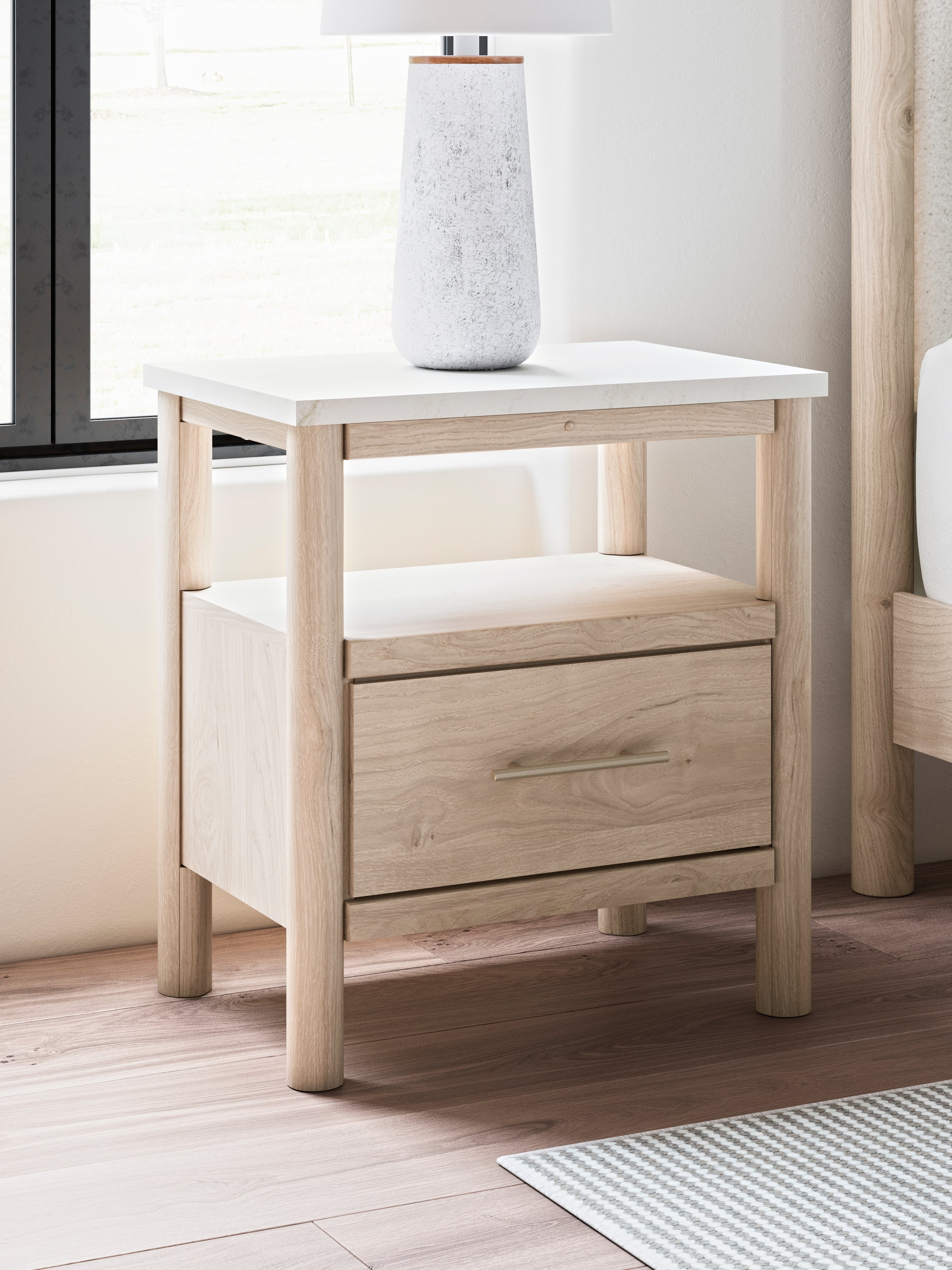 Floridian Furniture - Ashley Furniture - Cadmori Bedroom - One Drawer Night Stand / Two-tone - B2615-91