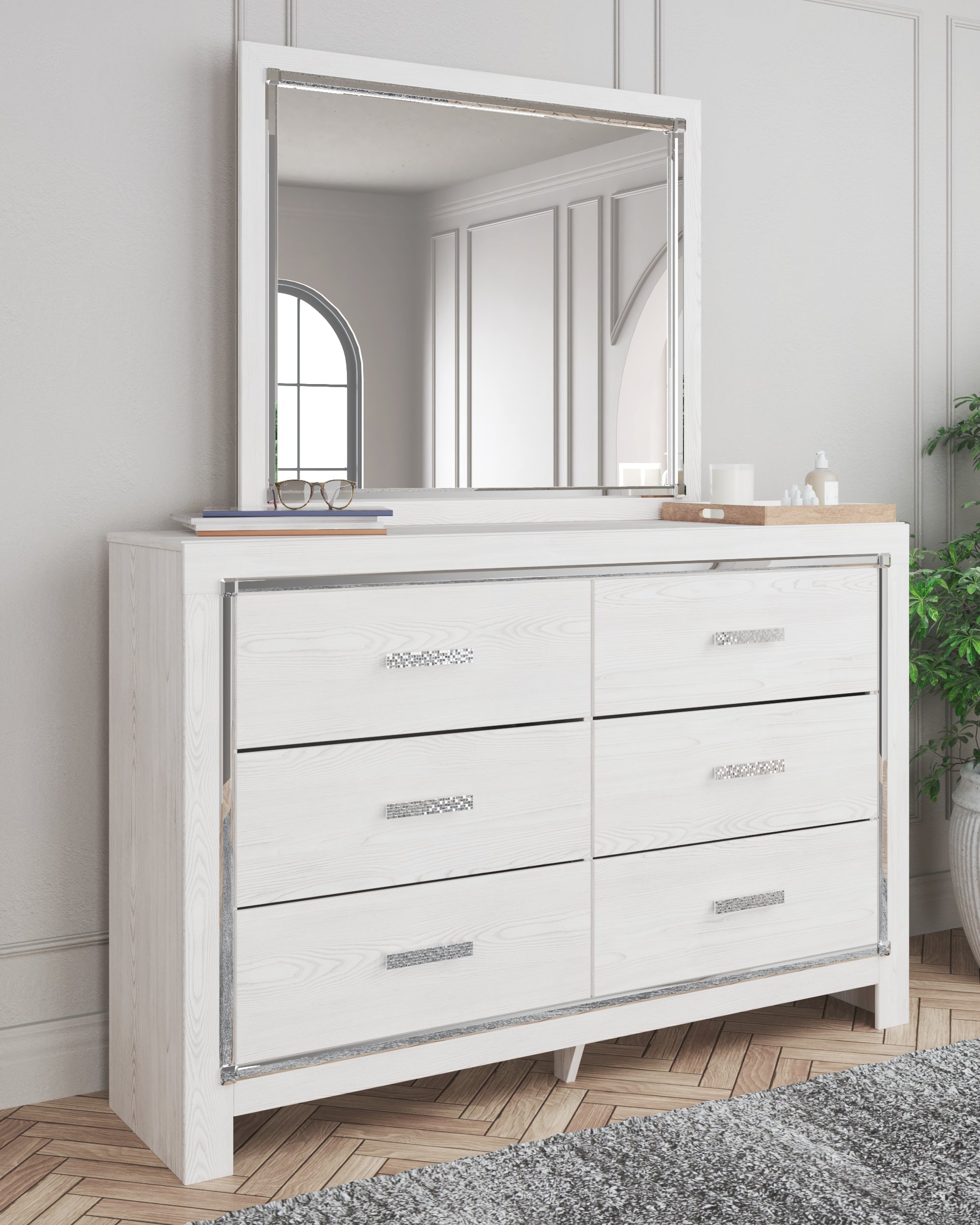 Floridian Furniture - Ashley Furniture - Altyra Bedroom - Dresser and Mirror / White - B2640B1