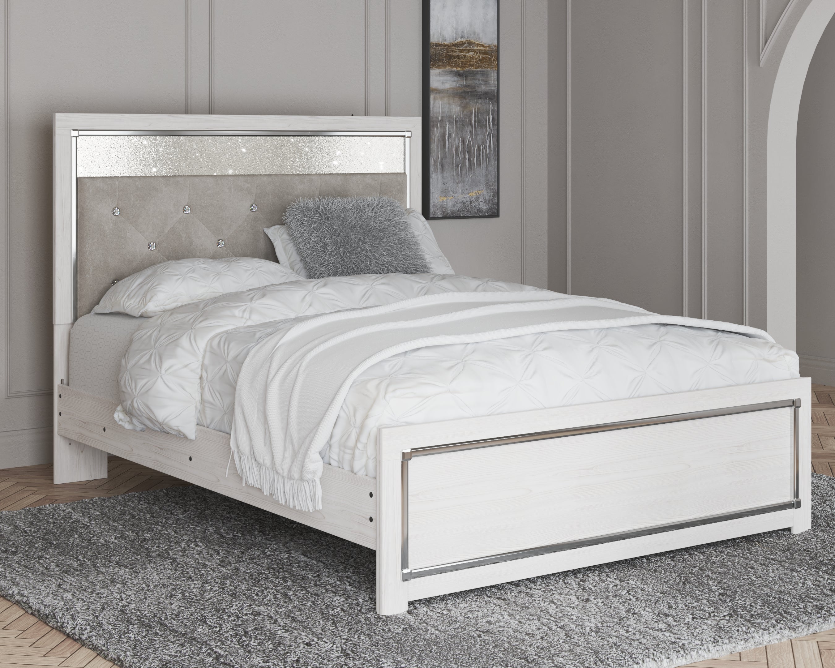 Floridian Furniture - Ashley Furniture - Altyra Bedroom - Queen Panel Bed / White - B2640B2