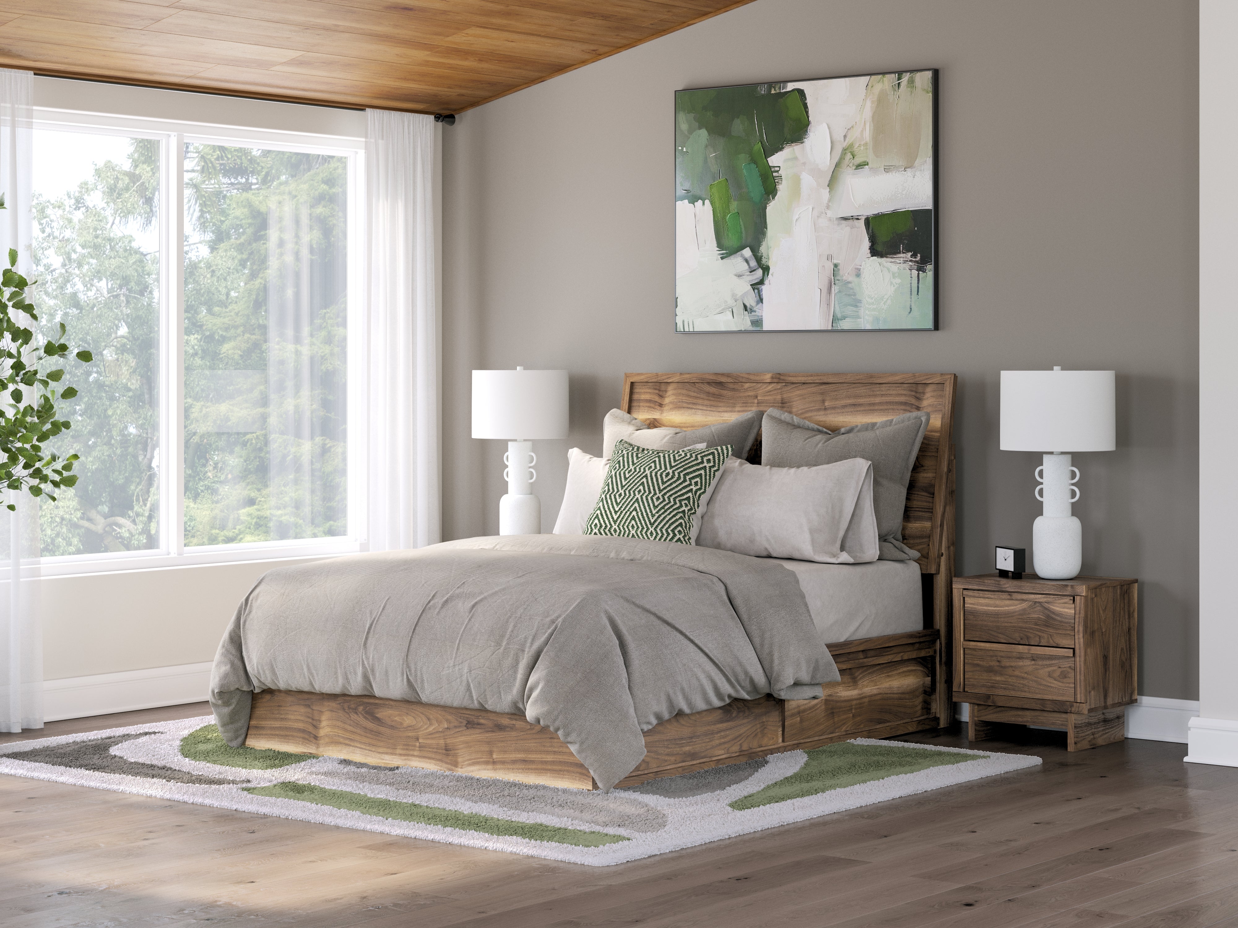 Floridian Furniture - Ashley Furniture - Chirason Bedroom - Queen Panel Bed with Storage / Brown - PCB3367B4