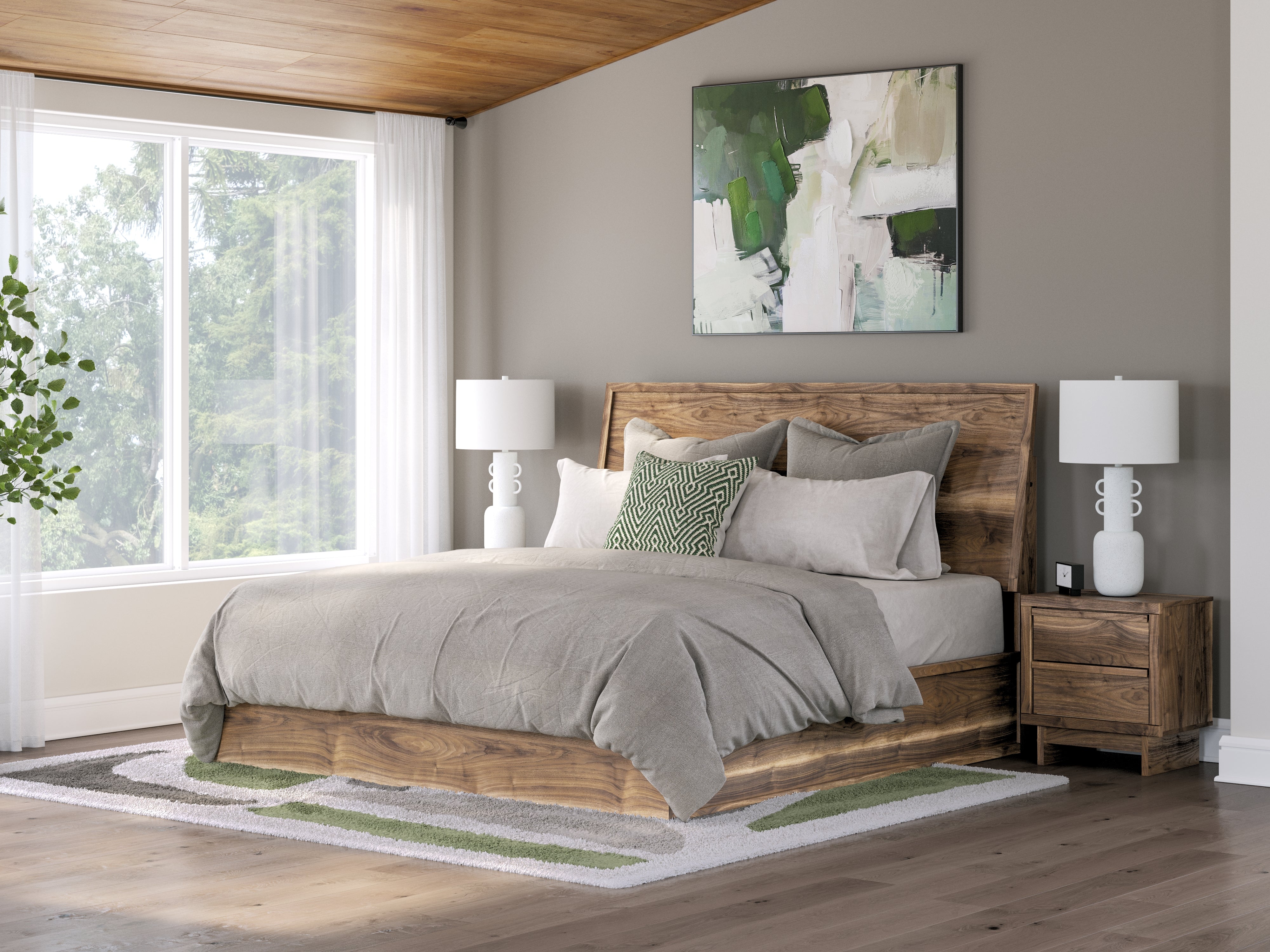 Floridian Furniture - Ashley Furniture - Chirason Bedroom - King Panel Bed / Brown - PCB3367B13