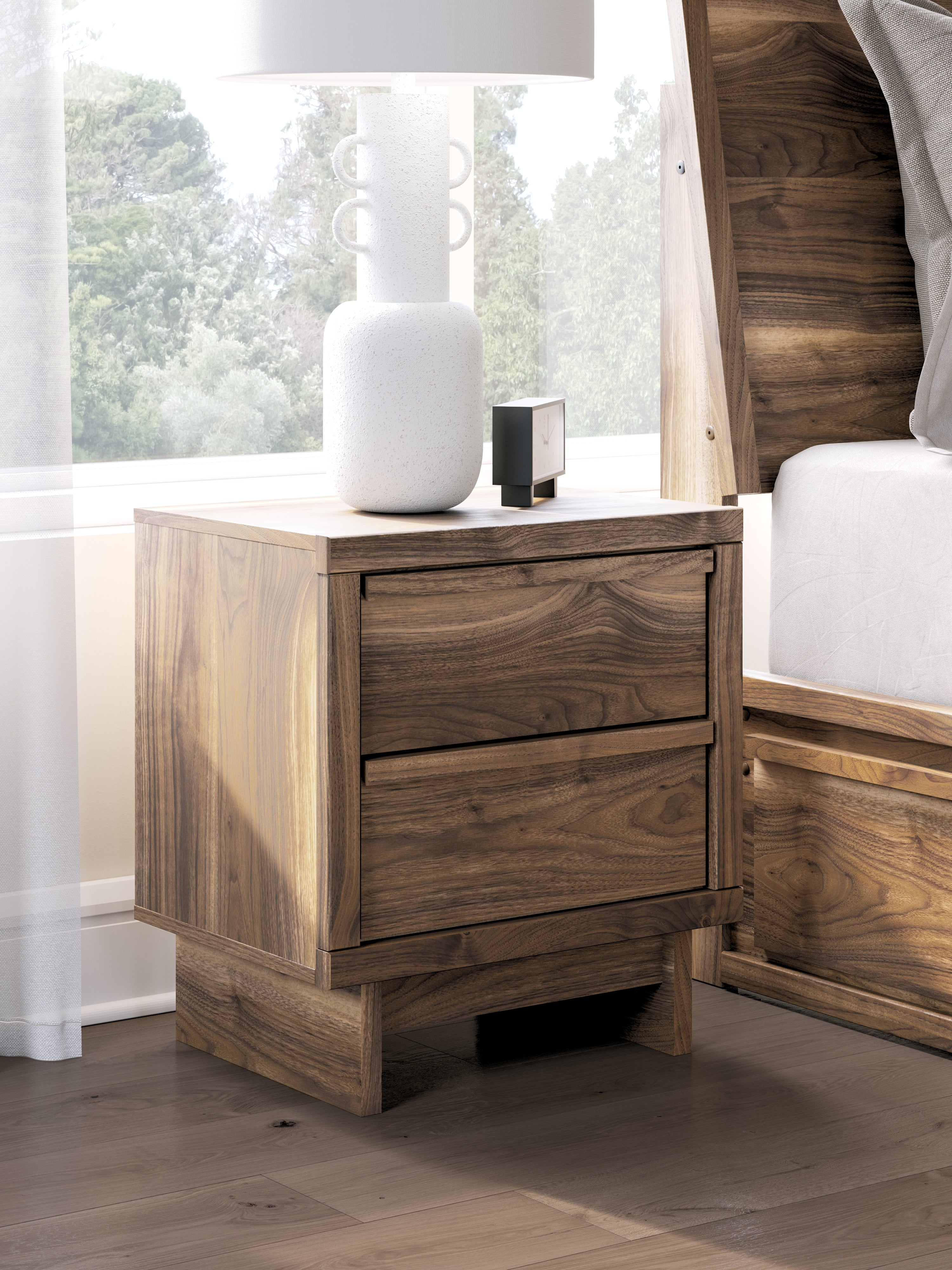 Floridian Furniture - Ashley Furniture - Chirason Bedroom - Two Drawer Night Stand / Brown - PCB3367-92