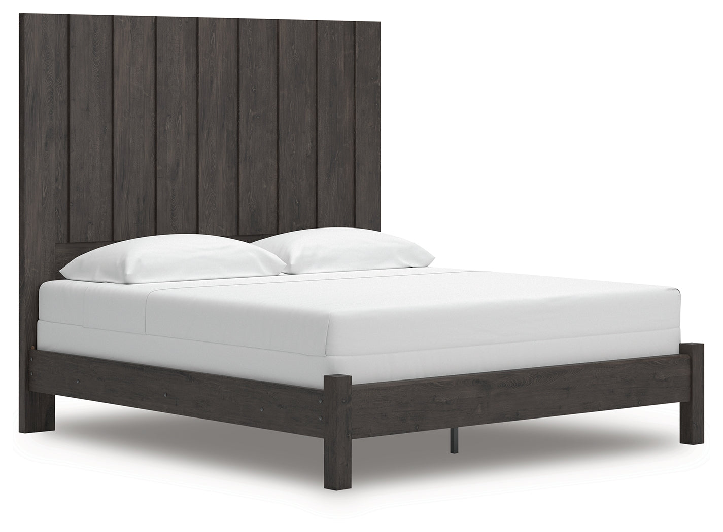 Floridian Furniture - Ashley Furniture - Fraluna Bedroom - King Panel Bed / Charcoal - PCB3370B8