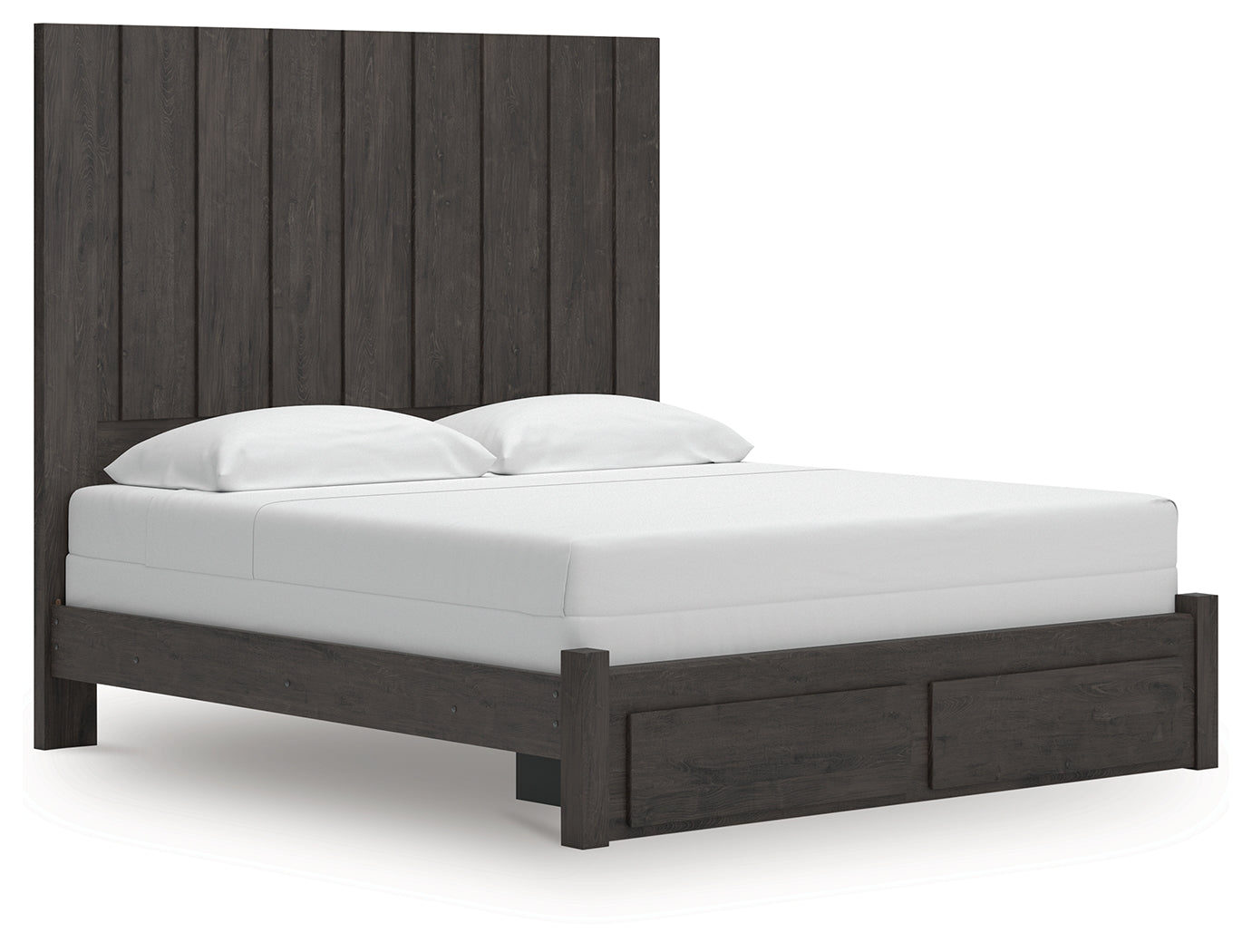 Floridian Furniture - Ashley Furniture - Fraluna Bedroom - King Panel Storage Bed / Charcoal - PCB3370B9