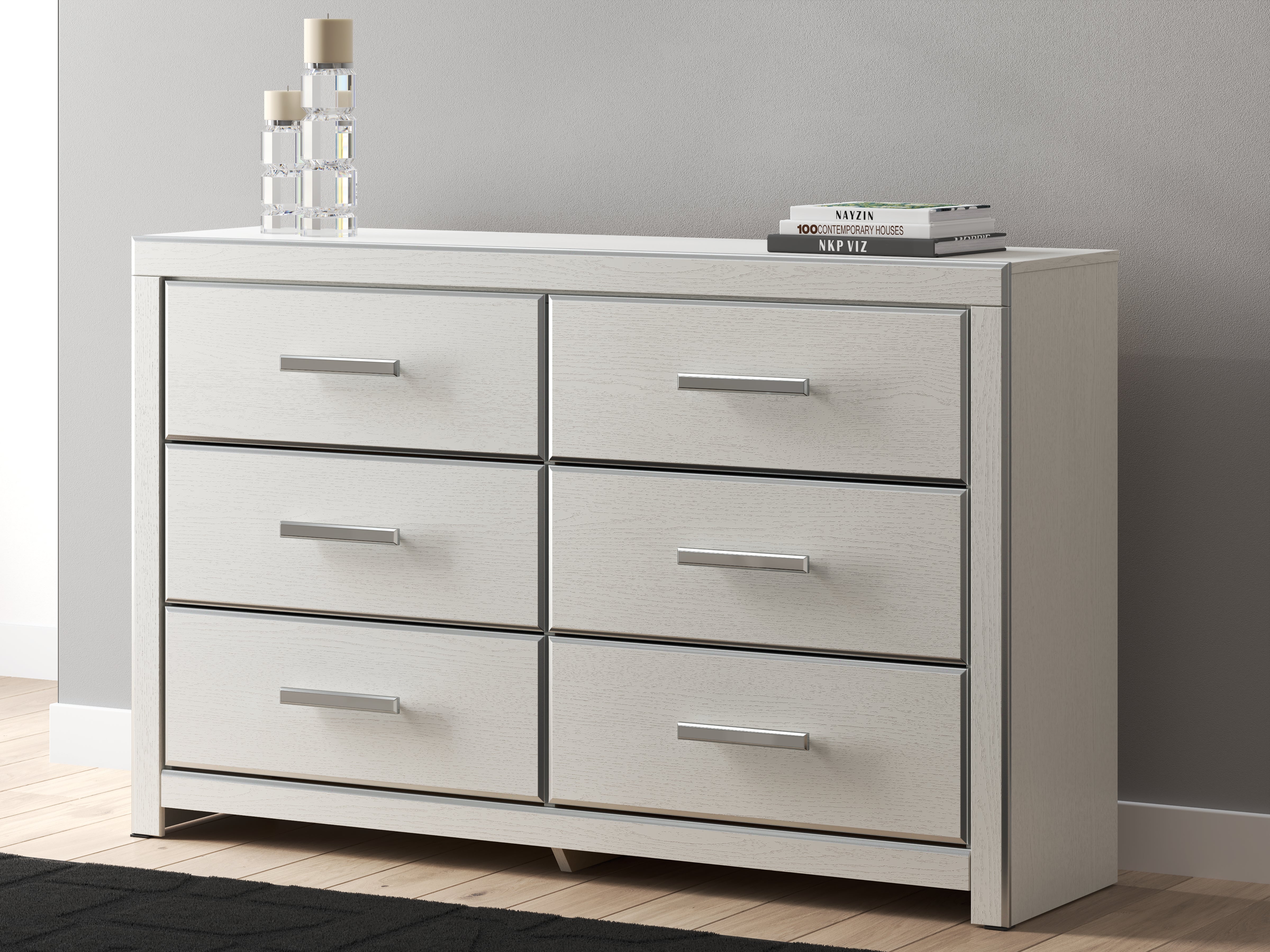 Floridian Furniture - Ashley Furniture - Zuraleus Bedroom - Six Drawer Dresser / White - PCB3381-31