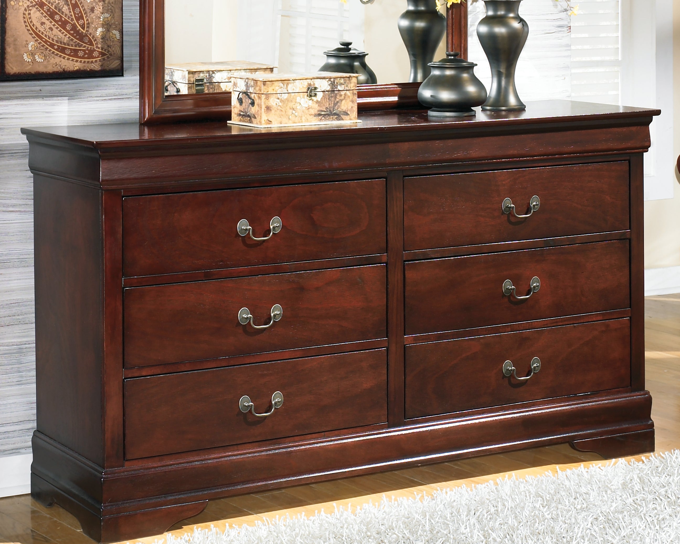 Floridian Furniture - Ashley Furniture - Alisdair Bedroom - Dresser / Reddish Brown - B376-31