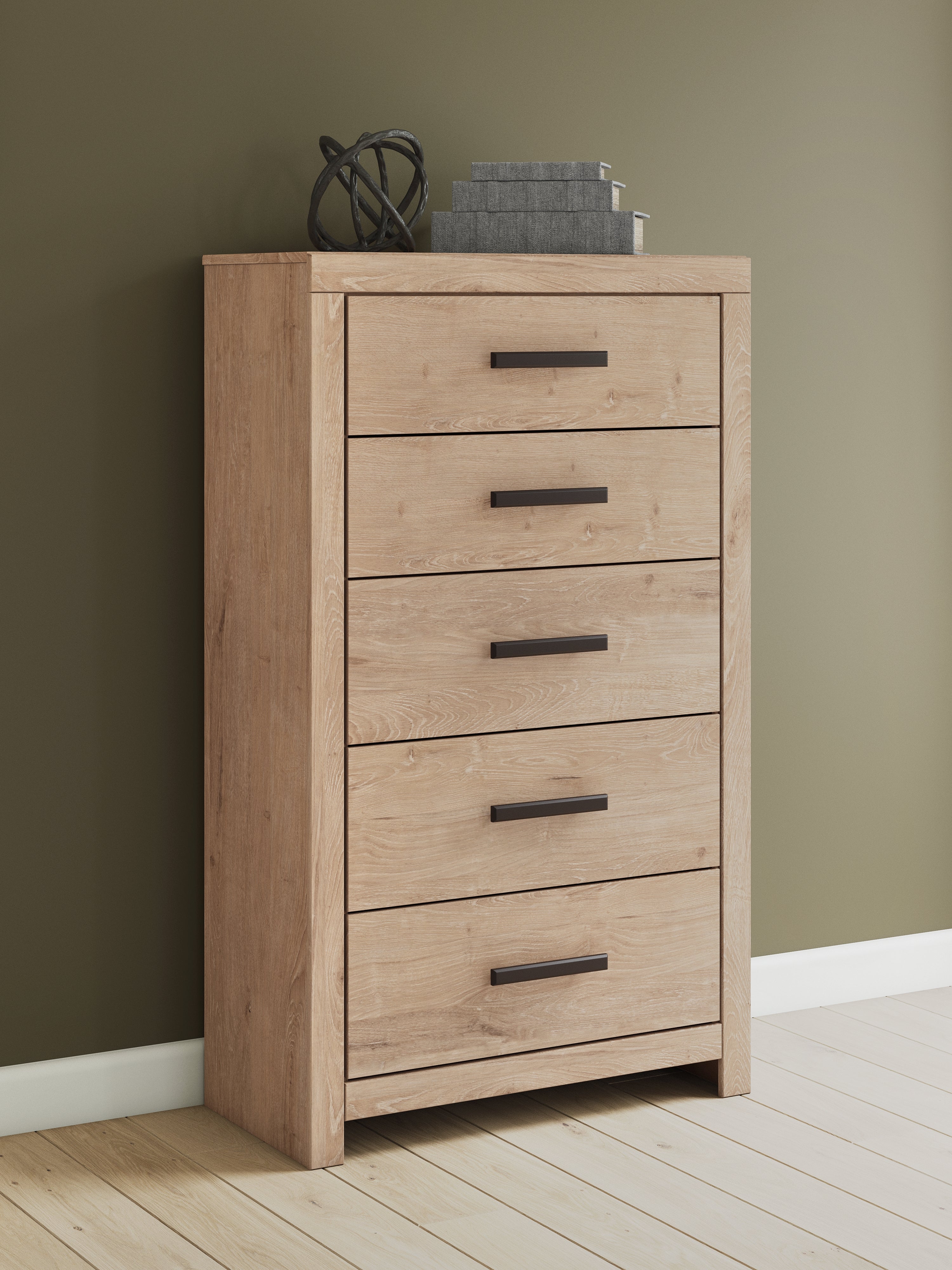 Floridian Furniture - Ashley Furniture - Sanginlane Bedroom - Twin Panel Bed / Tan - B3787B2