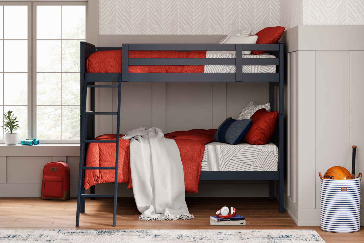 Floridian Furniture - Ashley Furniture - Nextonfort Bedroom - Twin over Twin Bunk Bed / Blue - B396B2