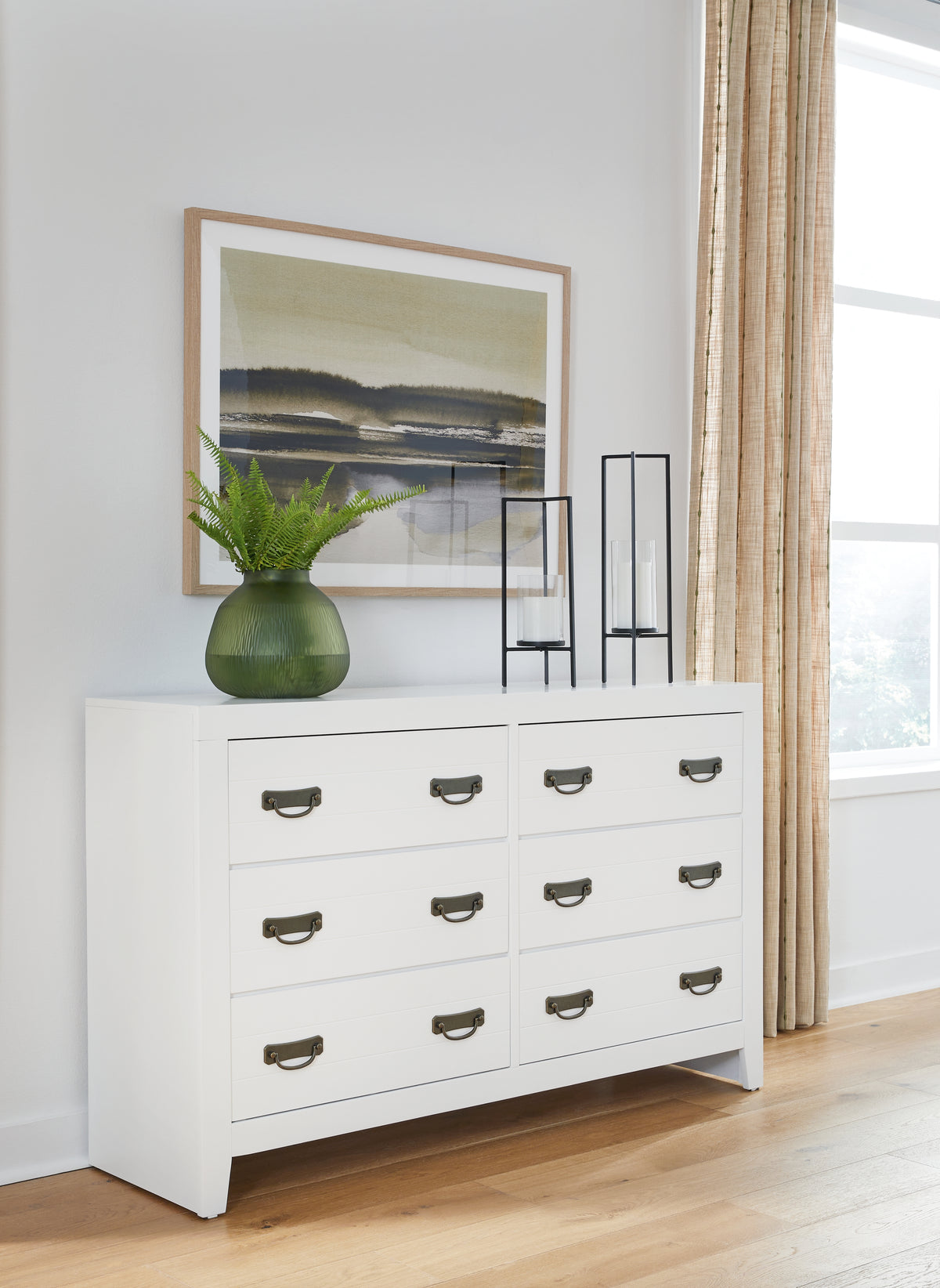 Floridian Furniture - Ashley Furniture - Binterglen Bedroom - California King Panel Bed / White - B427B9