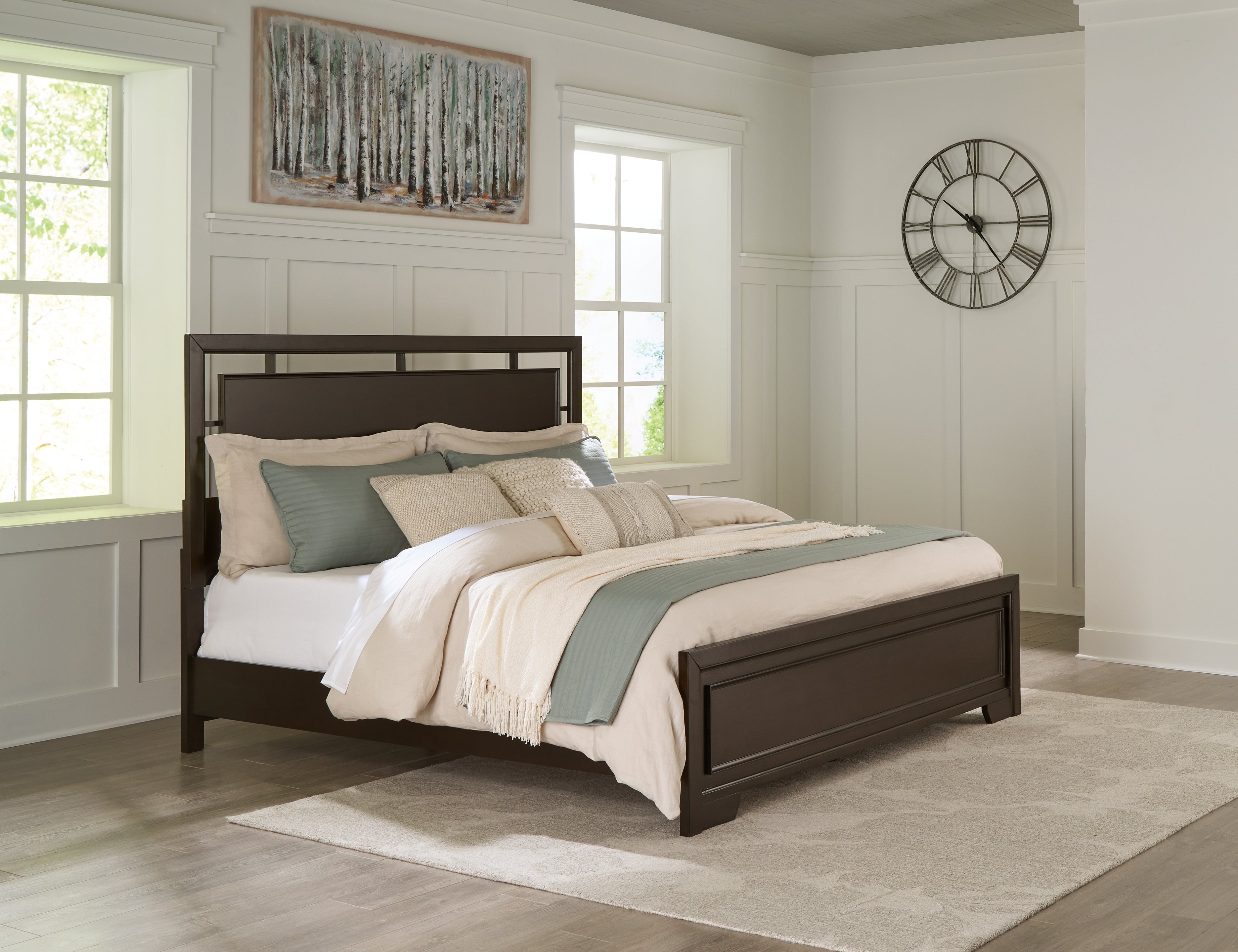 Floridian Furniture - Ashley Furniture - Covetown Bedroom - California King Panel Bed / Dark Brown - B441B9