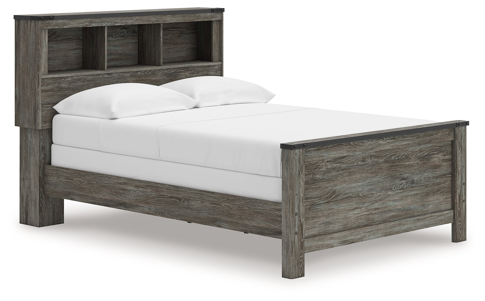 Floridian Furniture - Ashley Furniture - Frandern Bedroom - Full Bookcase Panel Bed / Gray - B4480B3