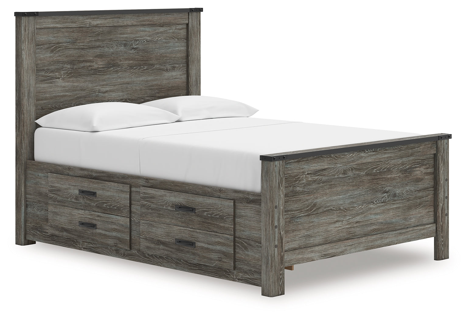 Floridian Furniture - Ashley Furniture - Frandern Bedroom - Full Panel Bed with Storage / Black/Gray - B4480B24
