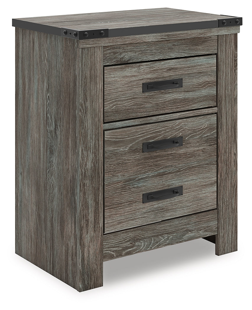 Floridian Furniture - Ashley Furniture - Frandern Bedroom - Two Drawer Night Stand / Gray - B4480-92