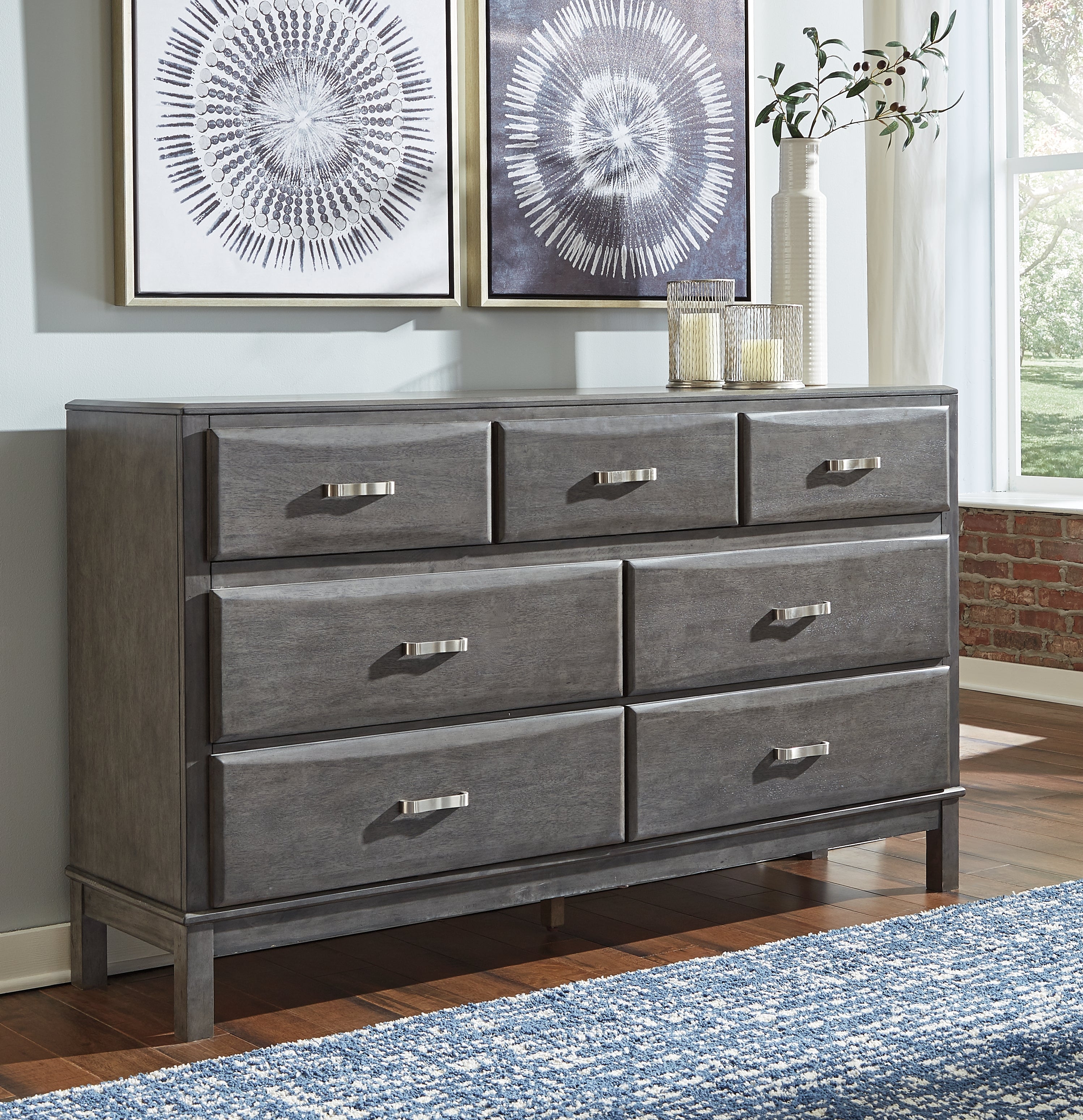 Floridian Furniture - Ashley Furniture - Caitbrook Bedroom - Dresser / Gray - B476-31