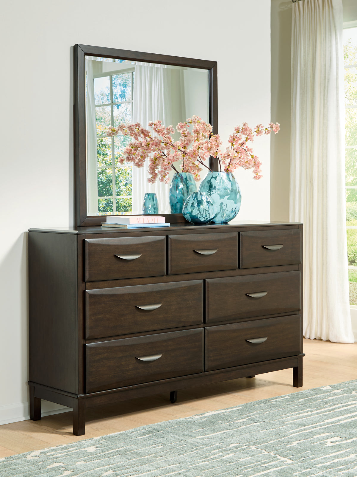 Floridian Furniture - Ashley Furniture - Vanmore Bedroom - California King Storage Bed / Dark Brown - B479B7