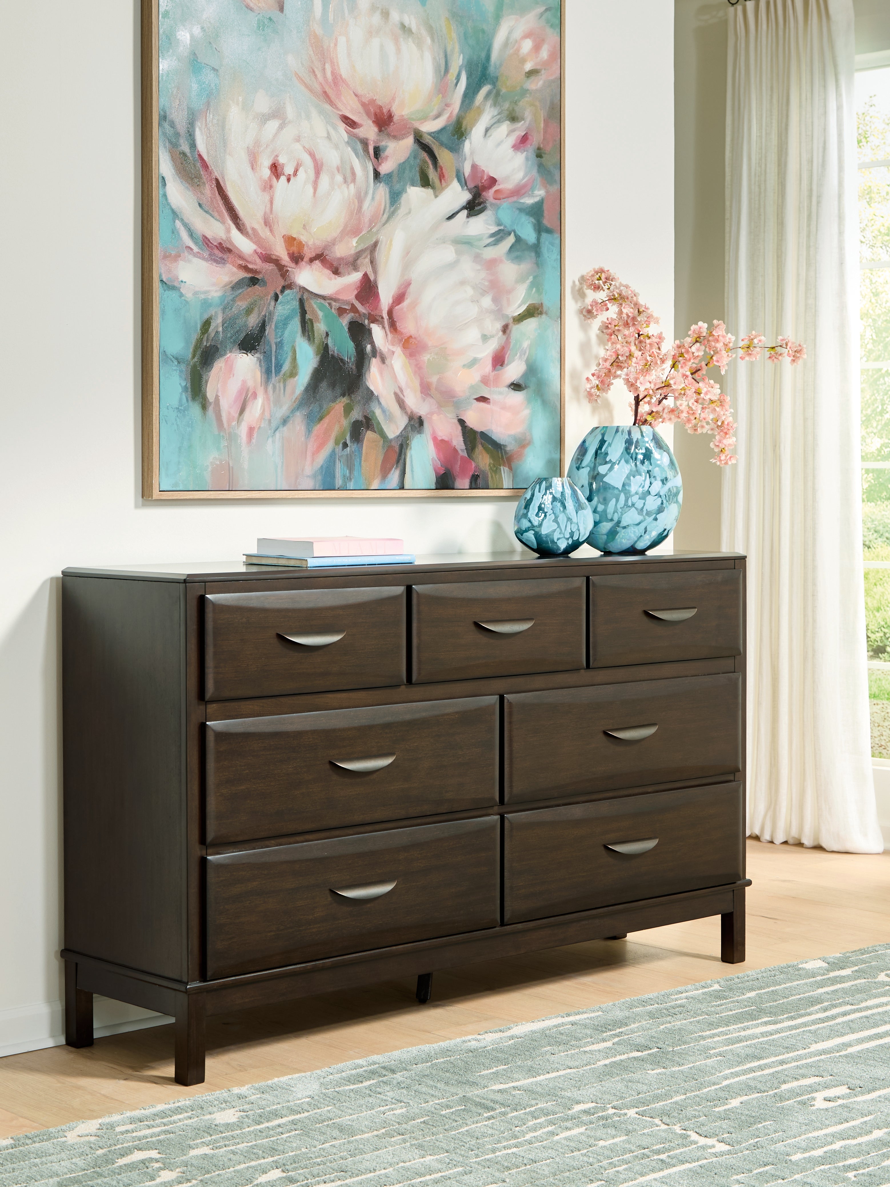 Floridian Furniture - Ashley Furniture - Vanmore Bedroom - Dresser / Dark Brown - B479-31