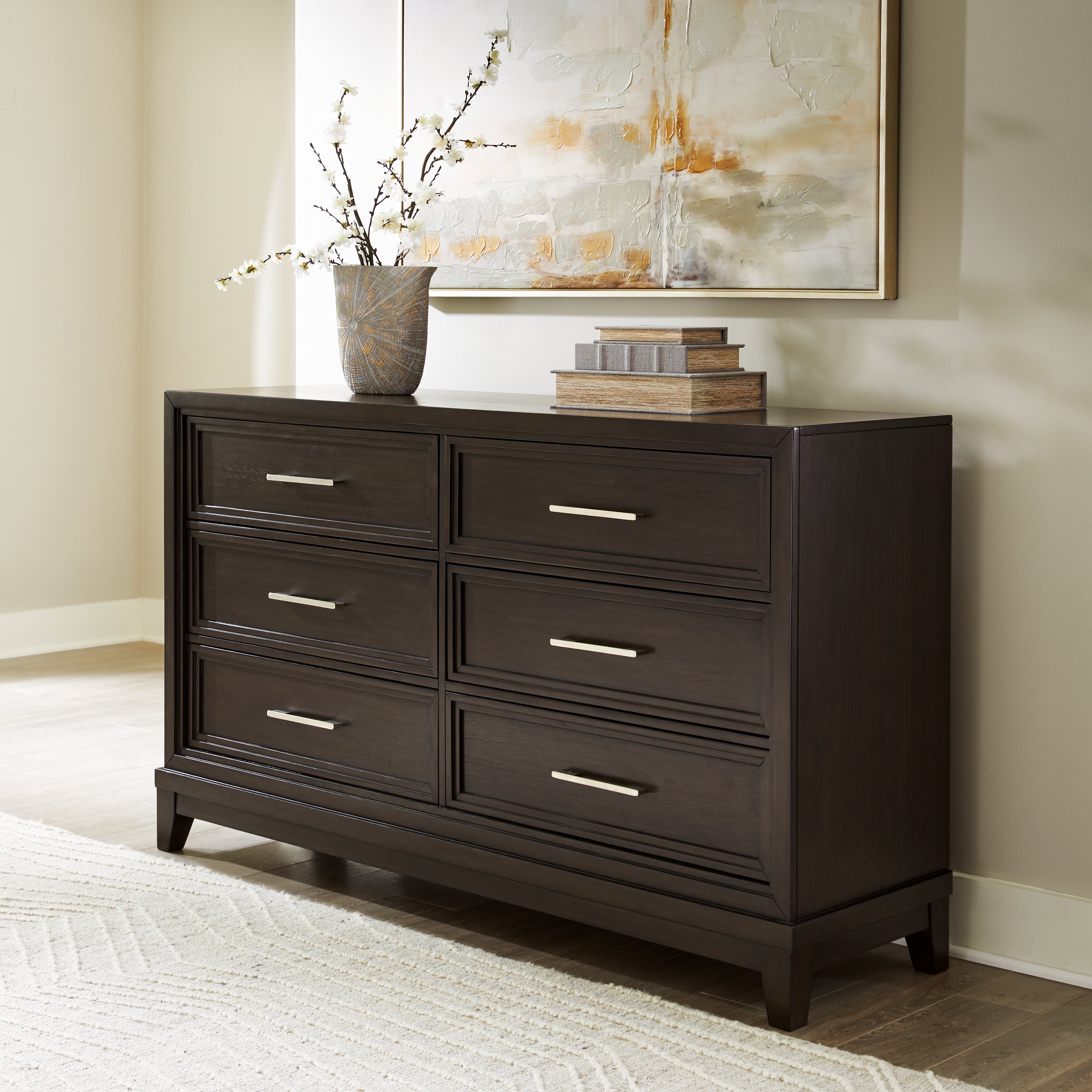 Floridian Furniture - Ashley Furniture - Neymorton Bedroom - Dresser / Dark Grayish Brown - B618-31