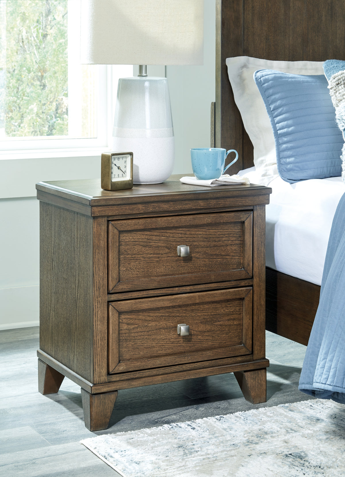 Floridian Furniture - Ashley Furniture - Shawbeck Bedroom - King Panel Bed / Dark Brown - B625B4