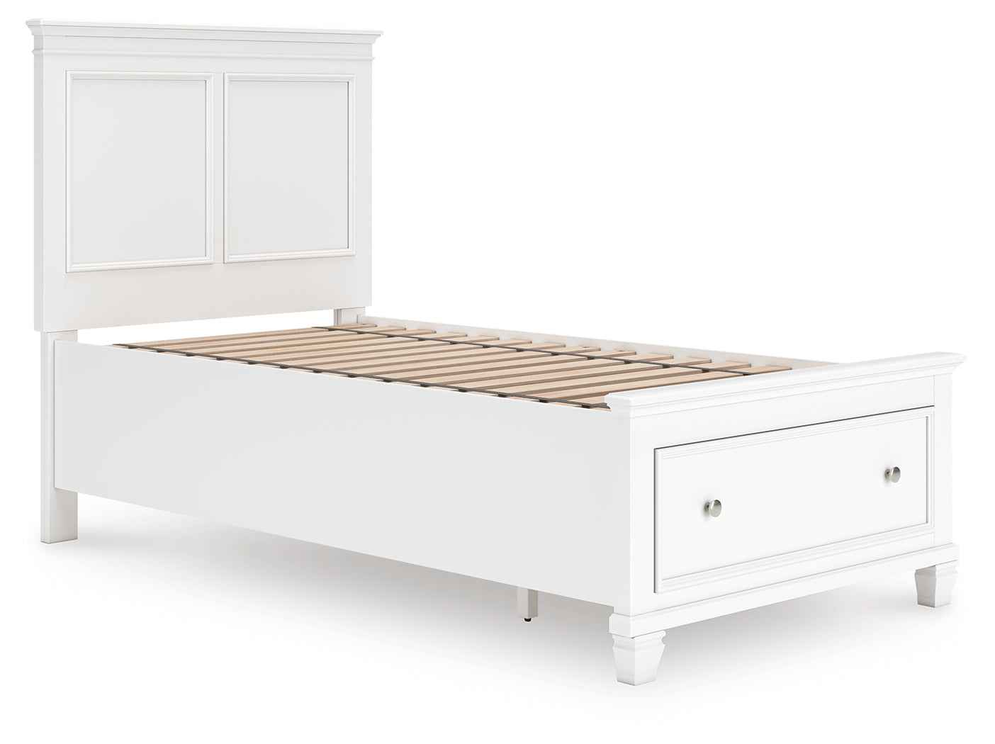 Floridian Furniture - Ashley Furniture - Fortman Bedroom - Twin Panel Storage Bed / White - B680B24