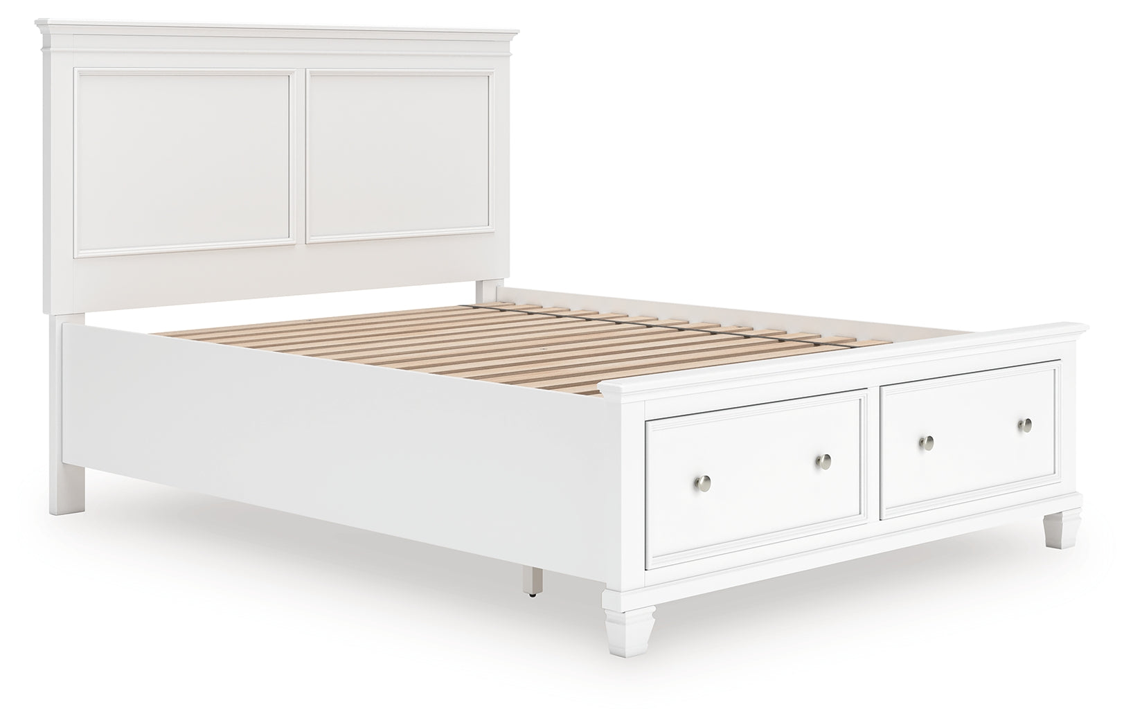 Floridian Furniture - Ashley Furniture - Fortman Bedroom - Queen Panel Storage Bed / White - B680B20
