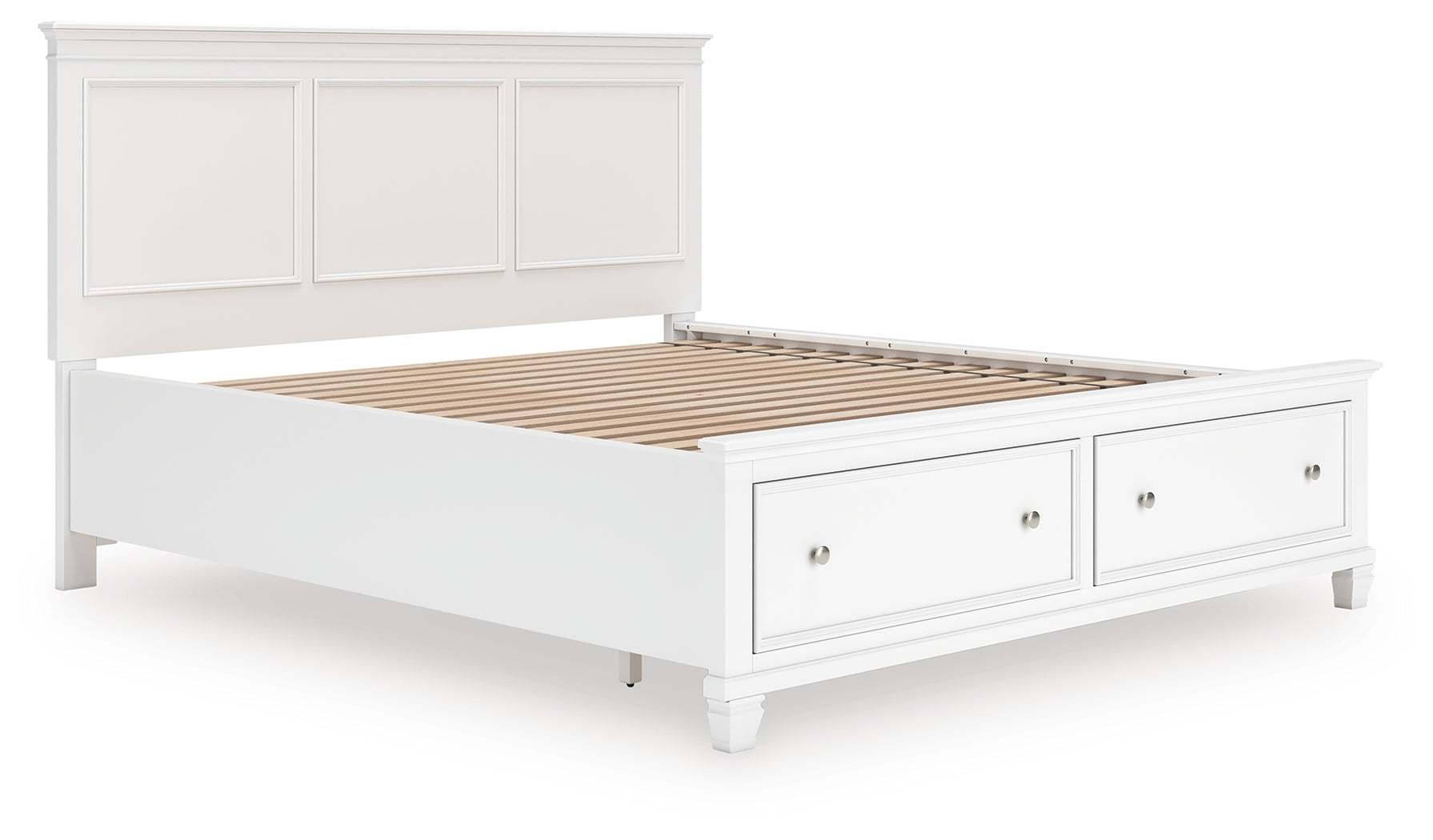 Floridian Furniture - Ashley Furniture - Fortman Bedroom - California King Panel Storage Bed / White - B680B23
