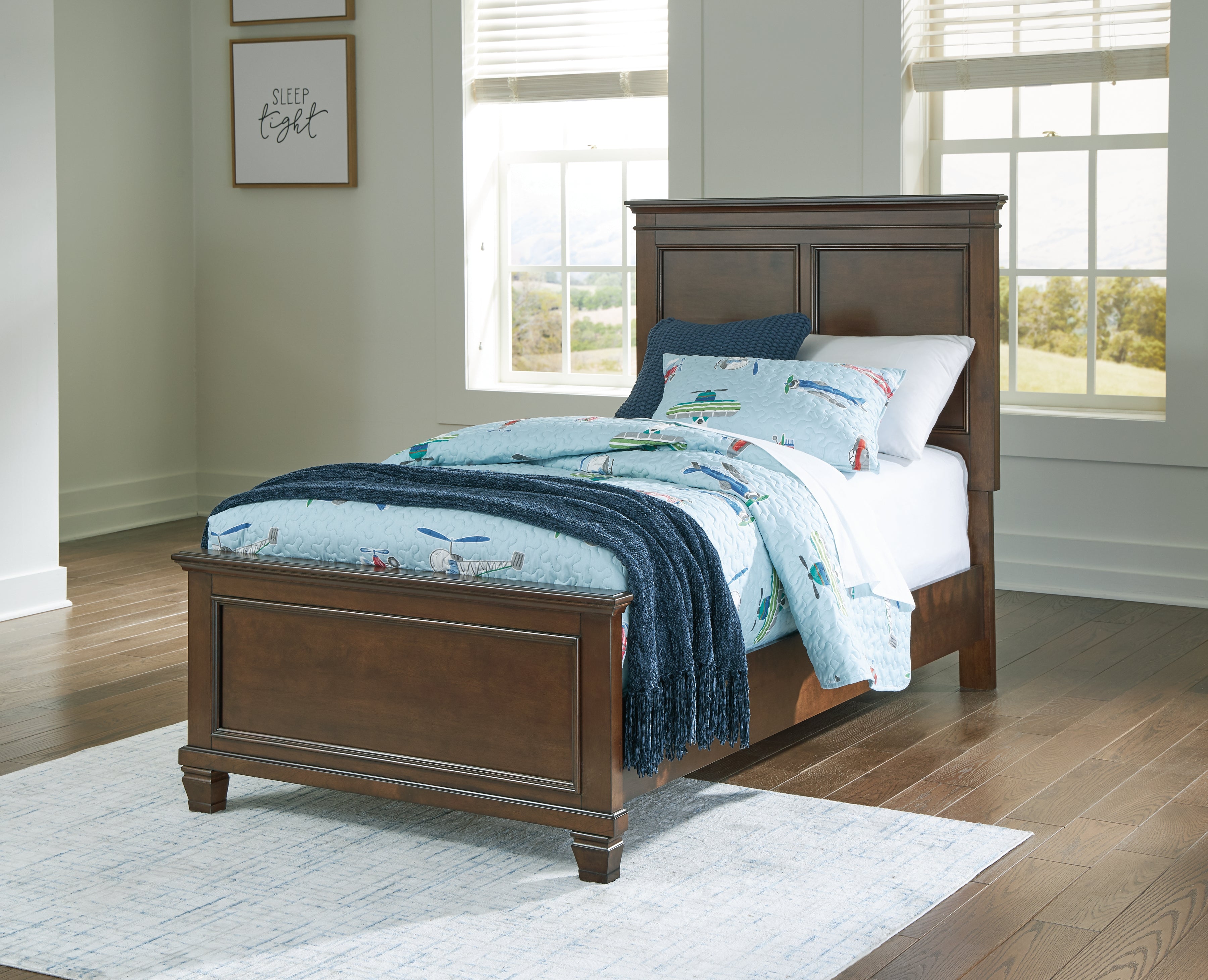 Floridian Furniture - Ashley Furniture - Danabrin Bedroom - Twin Panel Bed / Brown - B685B6