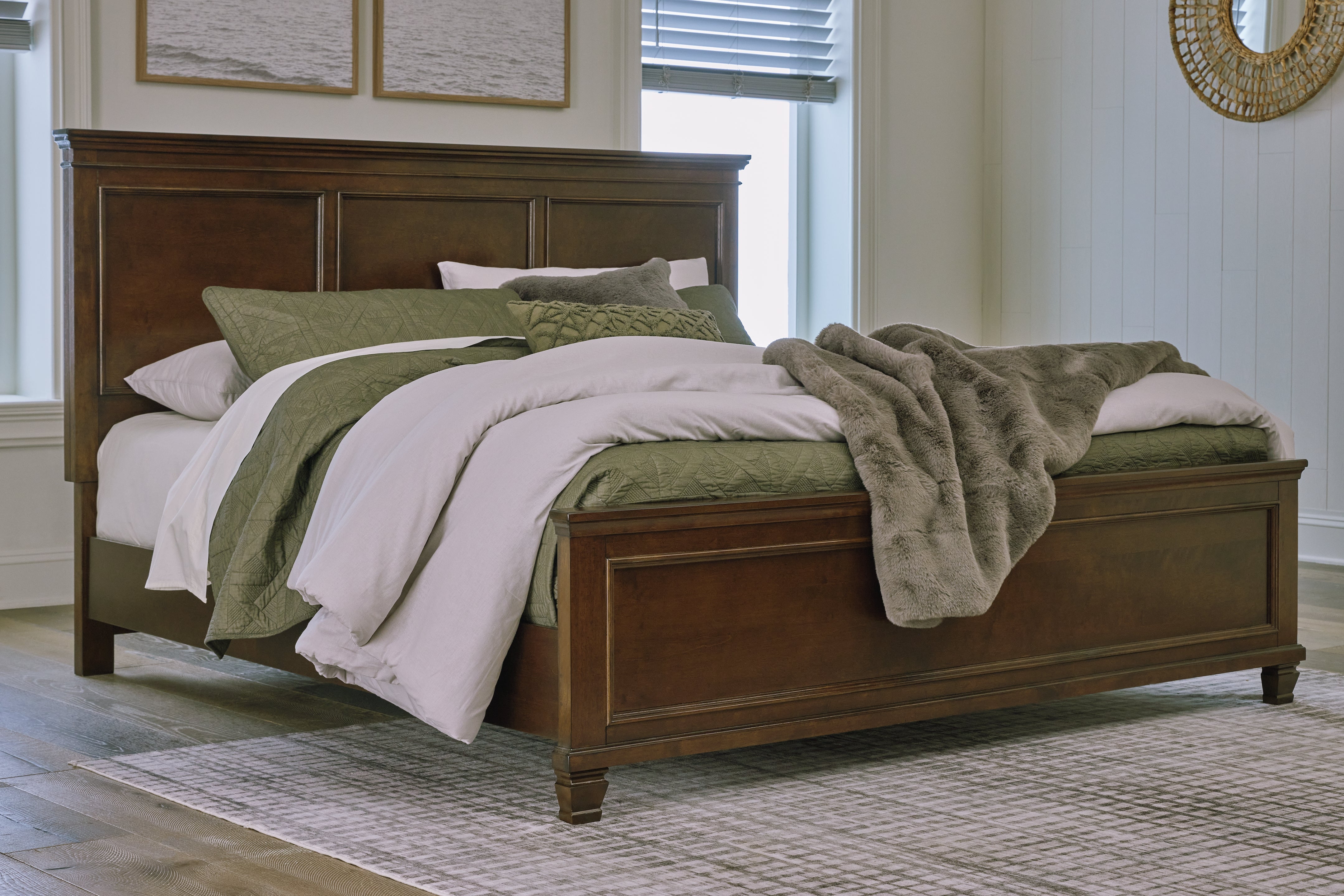 Floridian Furniture - Ashley Furniture - Danabrin Bedroom - California King Panel Bed / Brown - B685B5