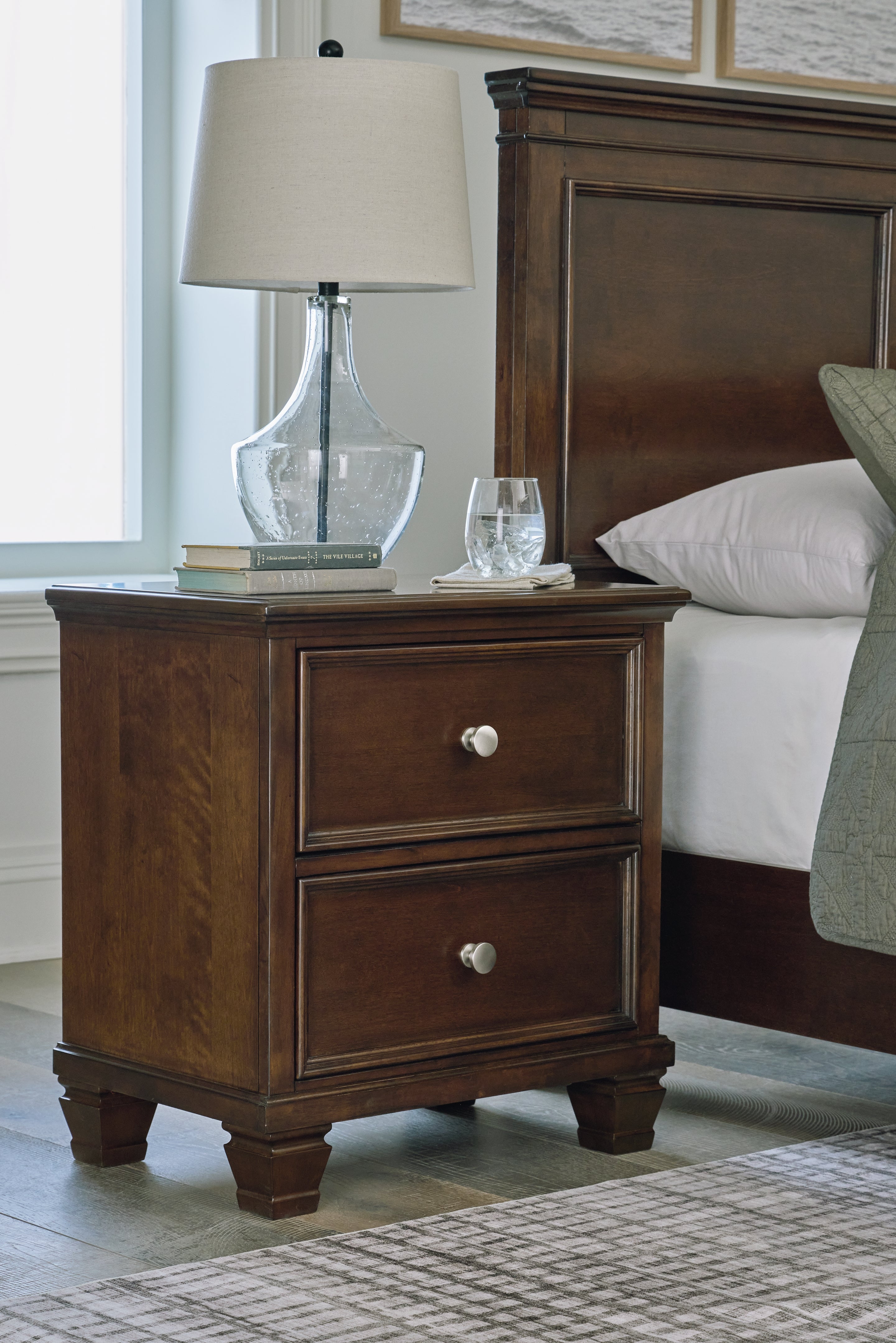 Floridian Furniture - Ashley Furniture - Danabrin Bedroom - Two Drawer Night Stand / Brown - B685-92