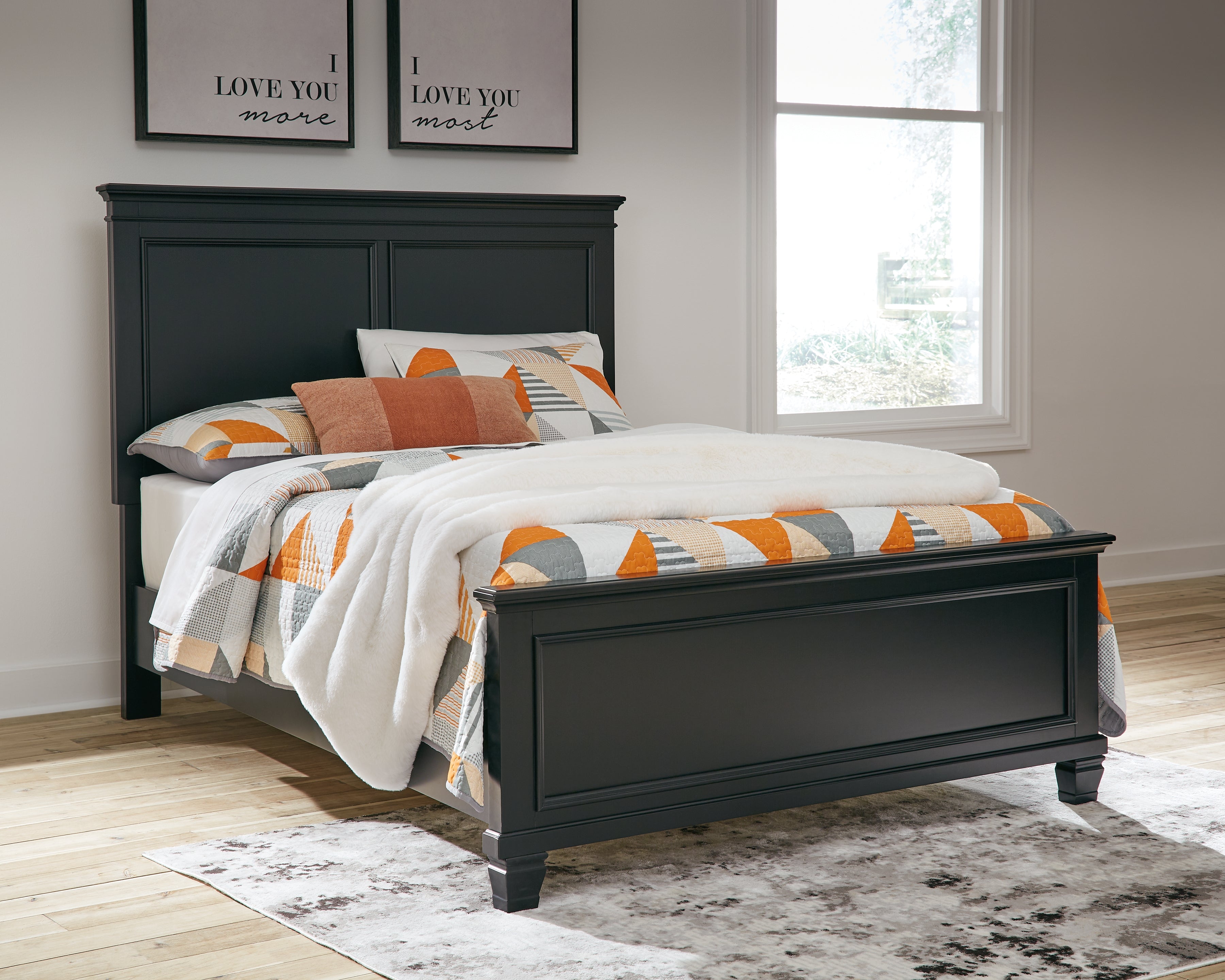 Floridian Furniture - Ashley Furniture - Lanolee Bedroom - Full Panel Bed / Black - B687B4