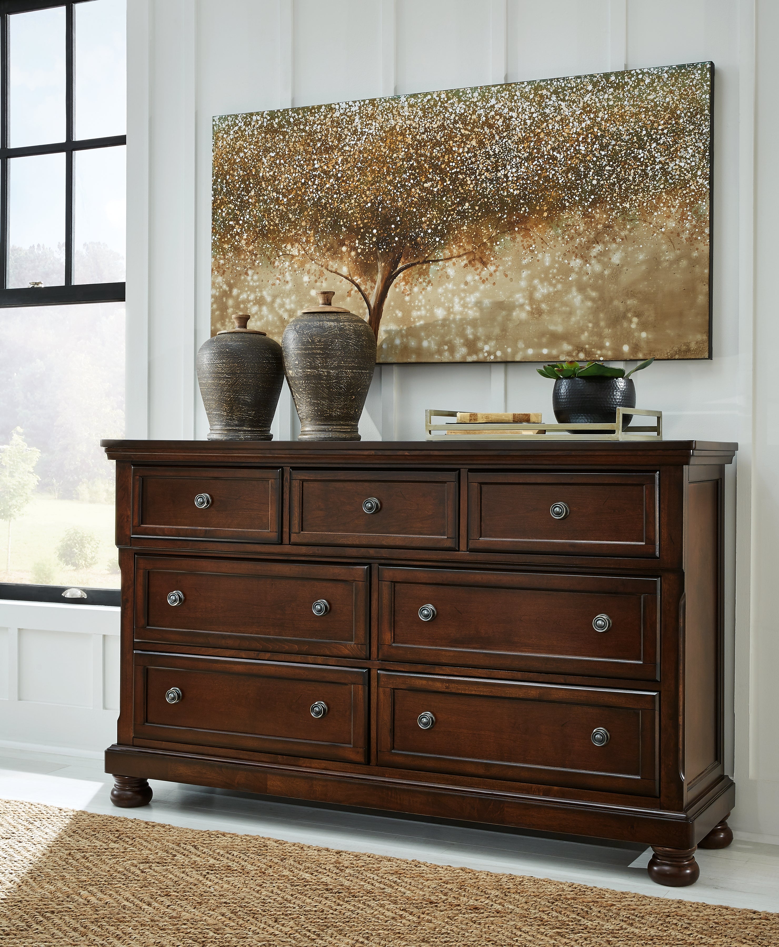 Floridian Furniture - Ashley Furniture - Porter Bedroom - Dresser / Rustic Brown - B697-31