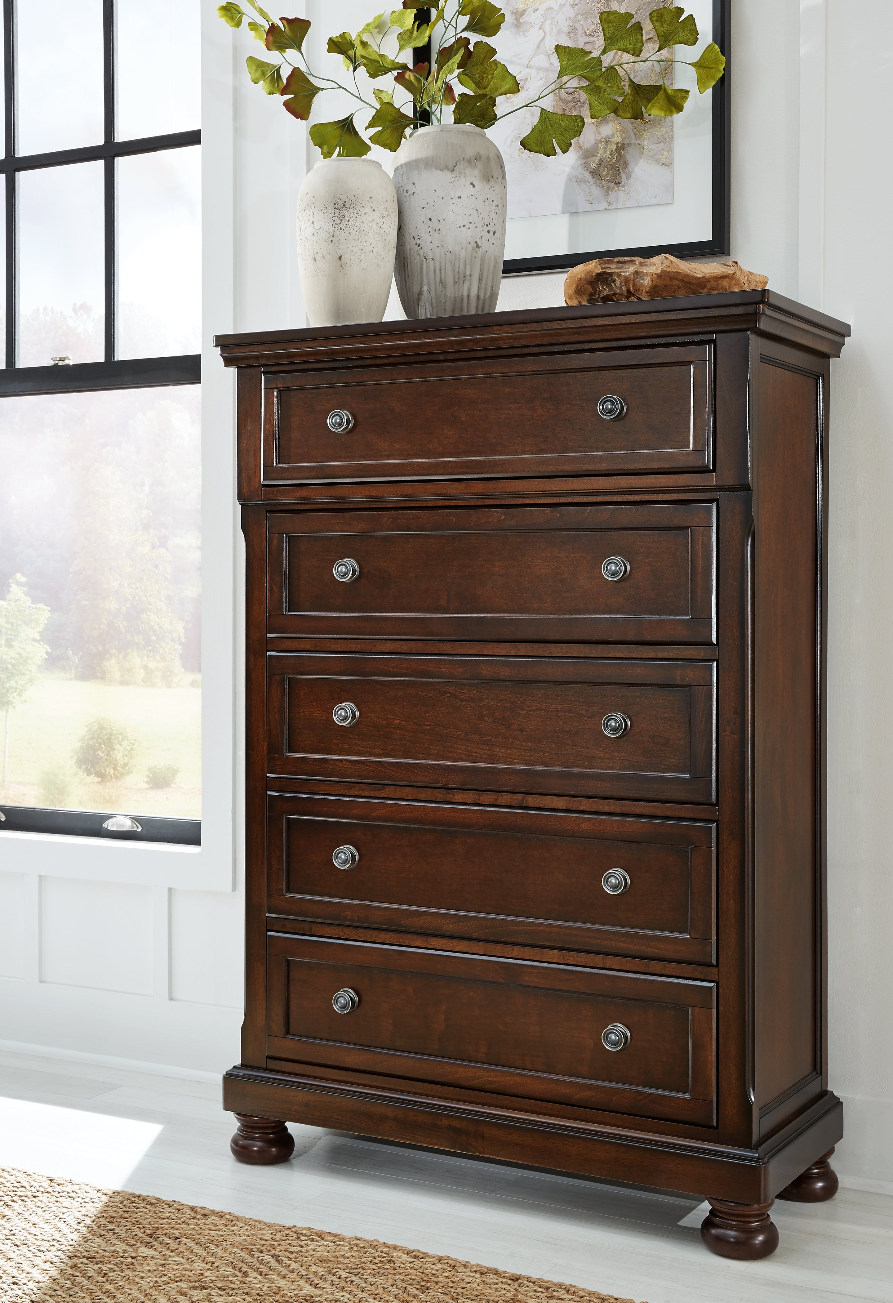 Floridian Furniture - Ashley Furniture - Porter Bedroom - Chest / Rustic Brown - B697-46