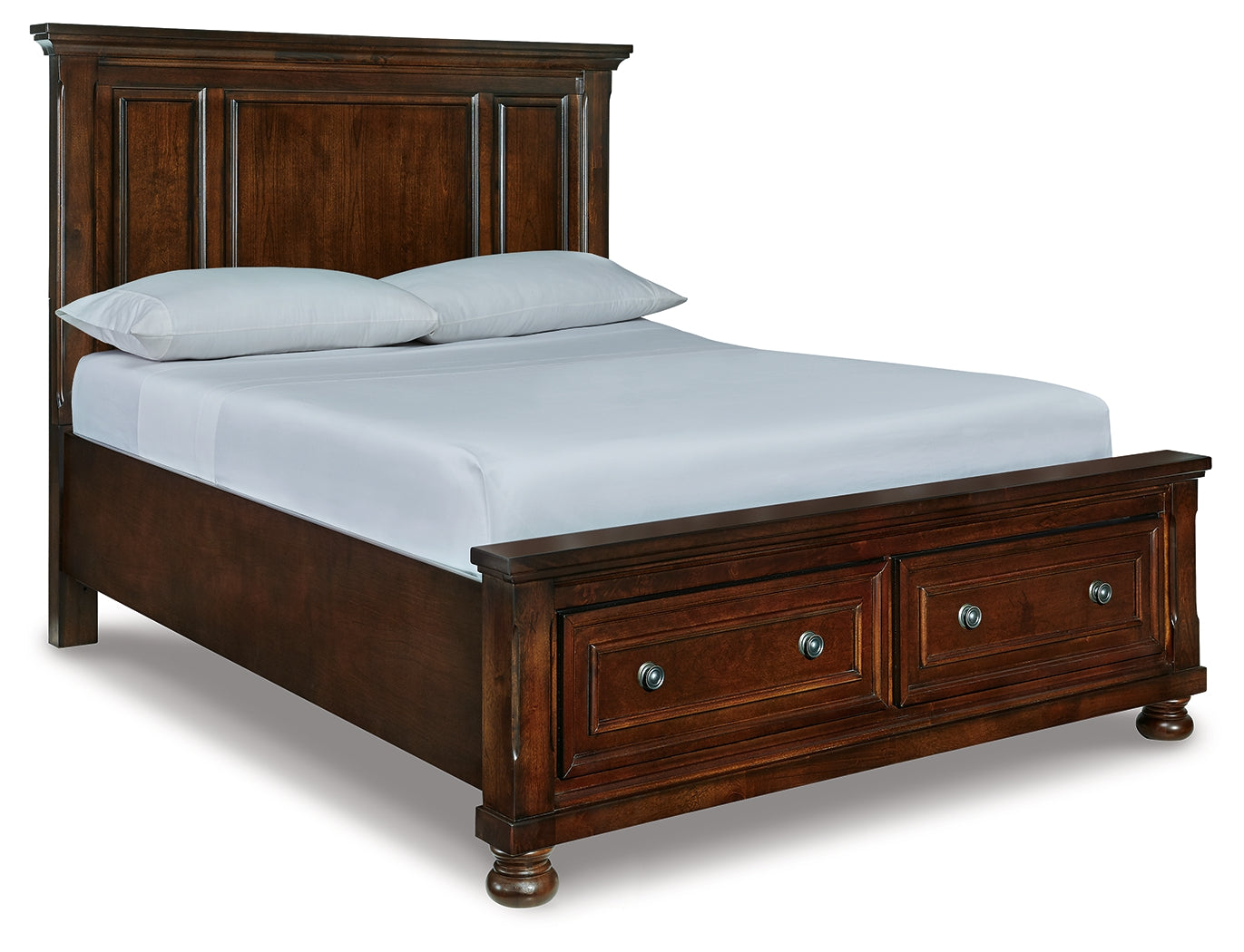 Floridian Furniture - Ashley Furniture - Porter Bedroom - Queen Panel Storage Bed / Rustic Brown - B697B42