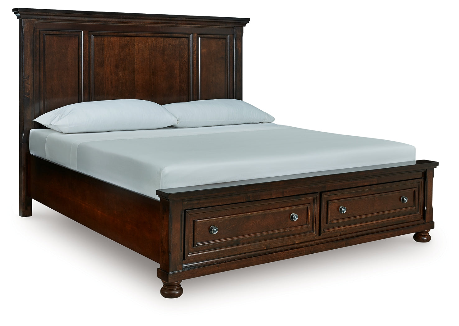 Floridian Furniture - Ashley Furniture - Porter Bedroom - California King Panel Storage Bed / Rustic Brown - B697B46