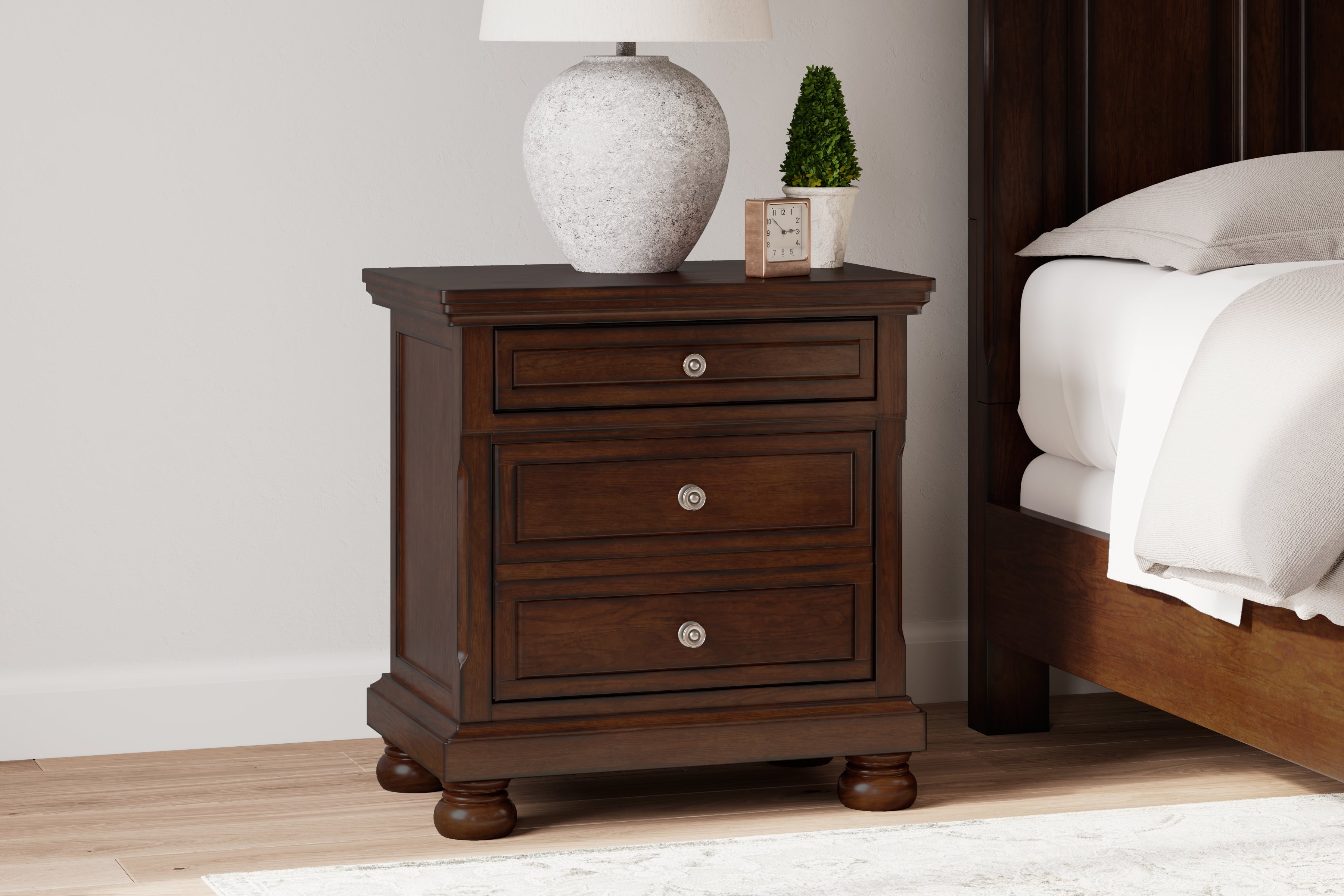 Floridian Furniture - Ashley Furniture - Porter Bedroom - Two Drawer Night Stand / Rustic Brown - B697-92