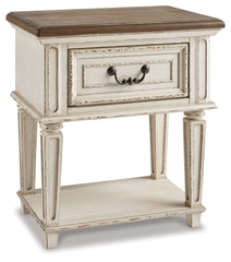 Floridian Furniture - Ashley Furniture - Realyn Bedroom - King Upholstered Storage Bed / Two-tone - B743B20