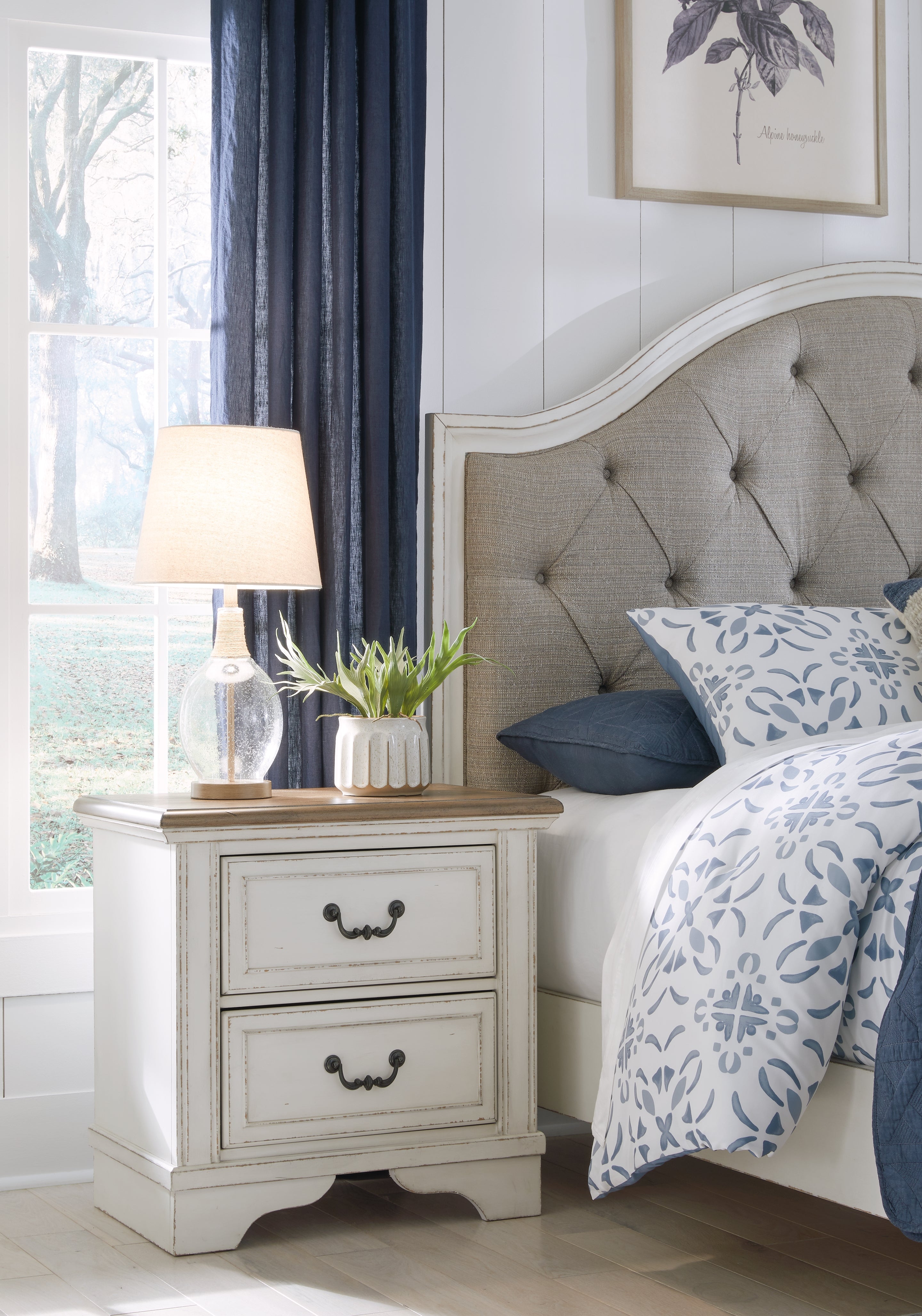Floridian Furniture - Ashley Furniture - Blendon Bedroom - Two Drawer Night Stand / Two-tone - B747-92