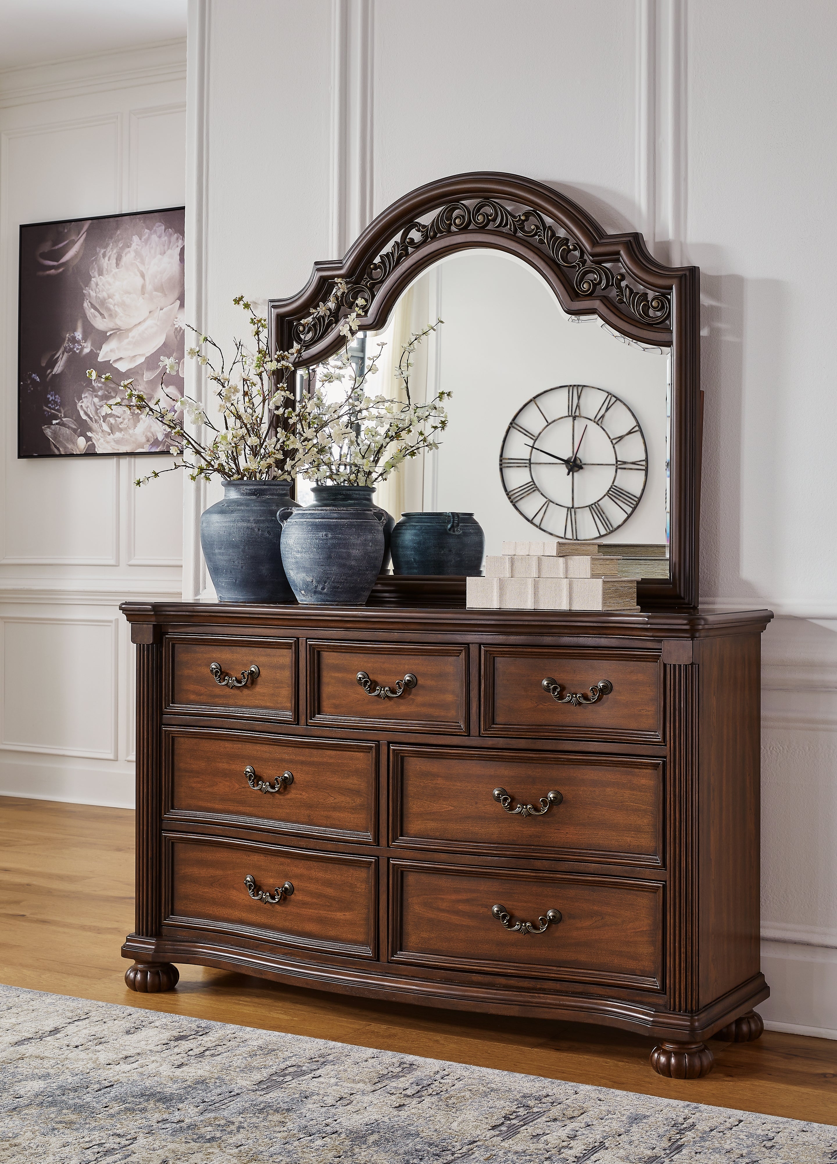 Floridian Furniture - Ashley Furniture - Lavinton Bedroom - Dresser and Mirror / Brown - B764B1