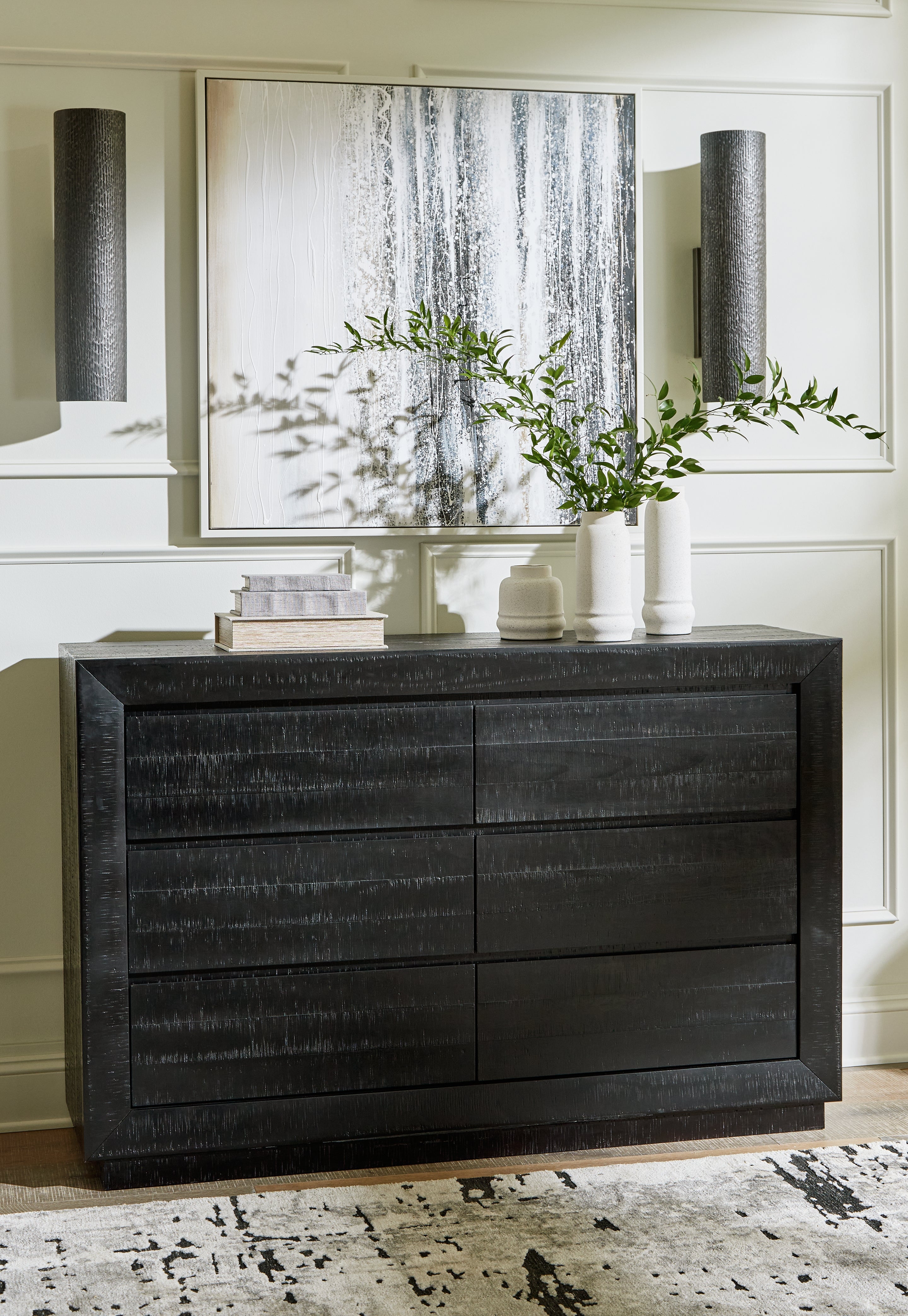 Floridian Furniture - Ashley Furniture - Londer Bedroom - Dresser / Black - B768-31
