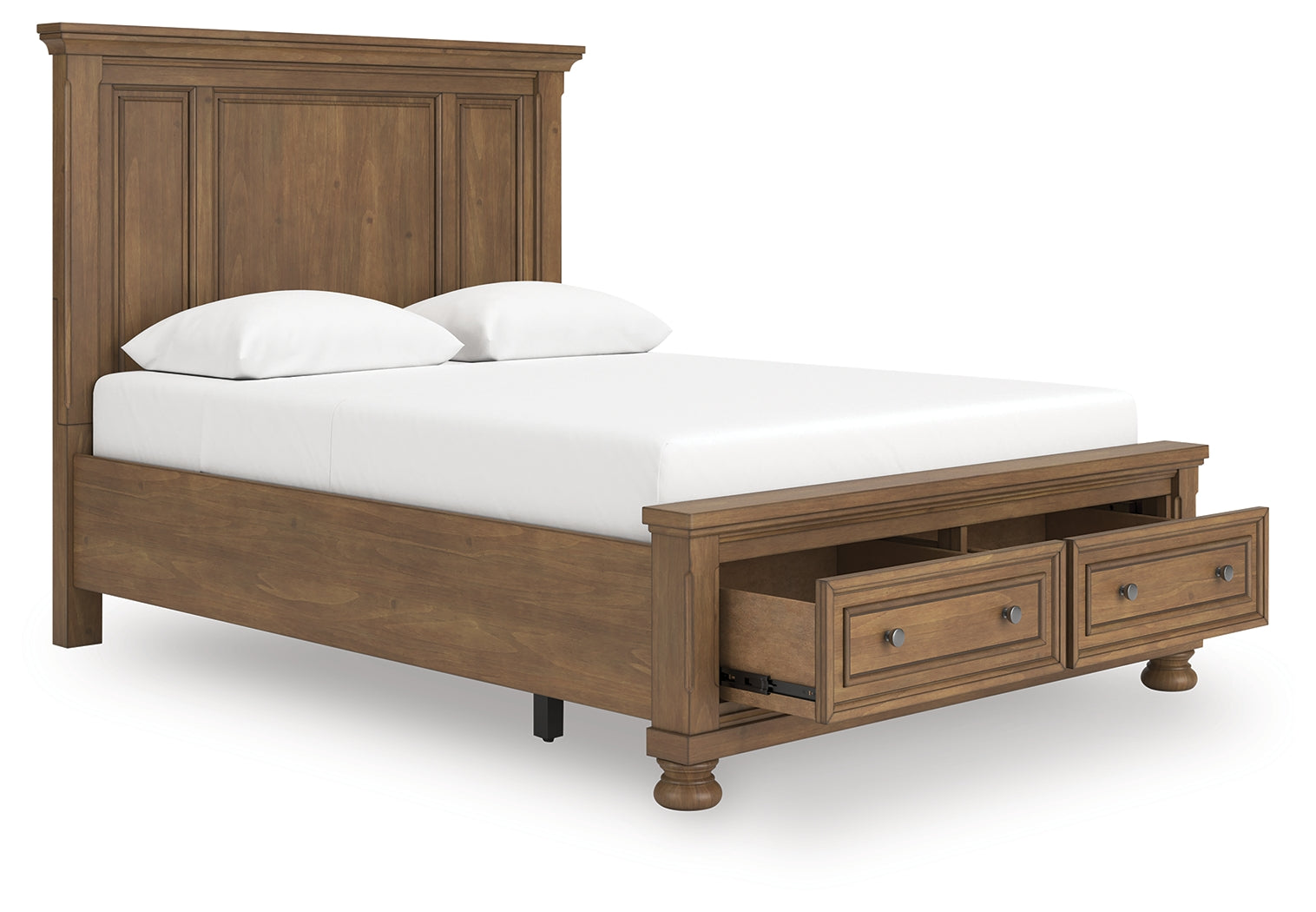 Floridian Furniture - Ashley Furniture - Feddinger Bedroom - Queen Panel Storage Bed / Medium Brown - PCB779B11