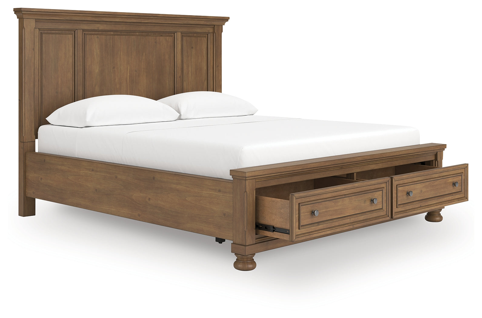 Floridian Furniture - Ashley Furniture - Feddinger Bedroom - California King Panel Storage Bed / Medium Brown - PCB779B13