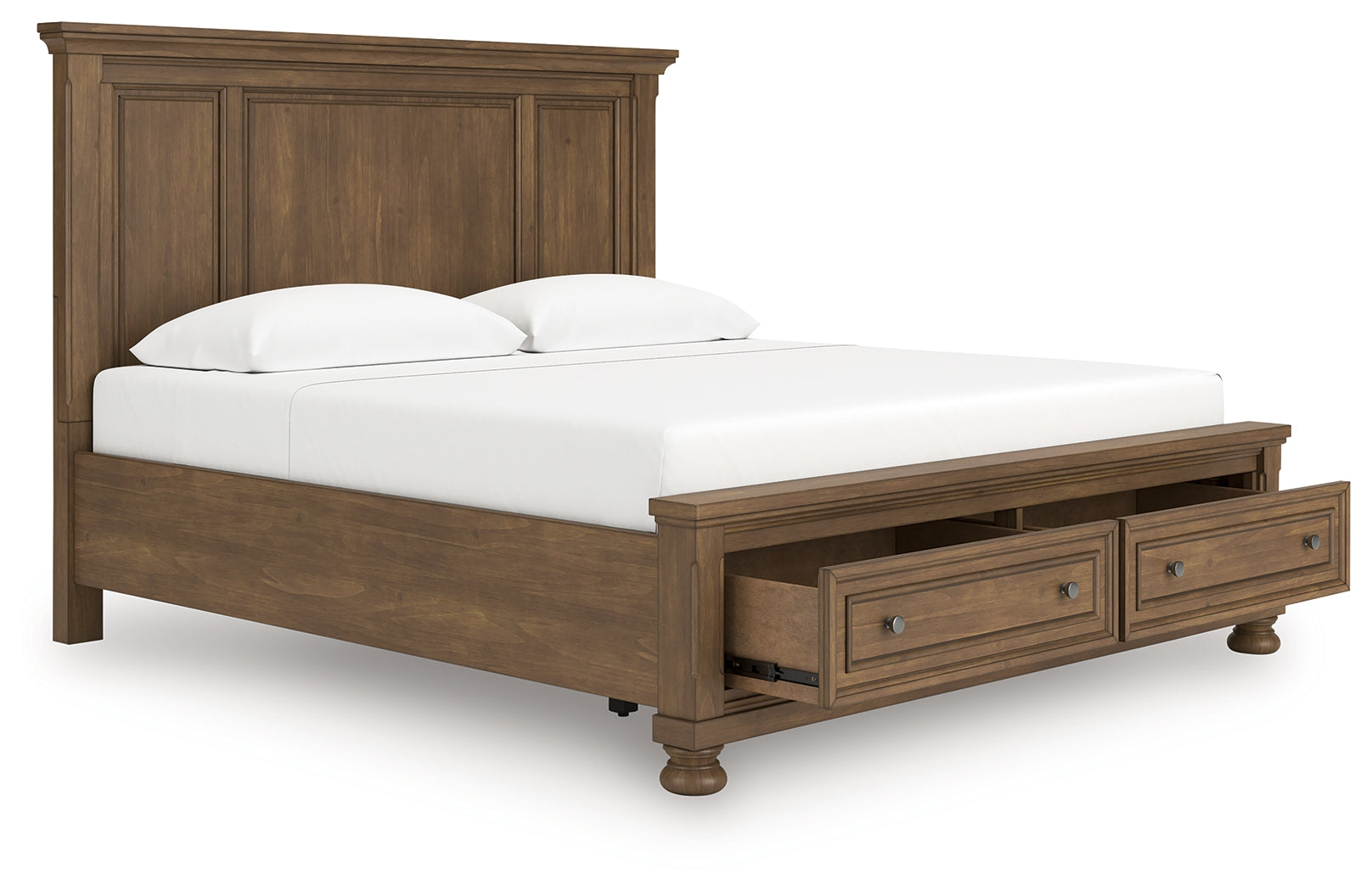 Floridian Furniture - Ashley Furniture - Feddinger Bedroom - King Panel Storage Bed / Medium Brown - PCB779B12